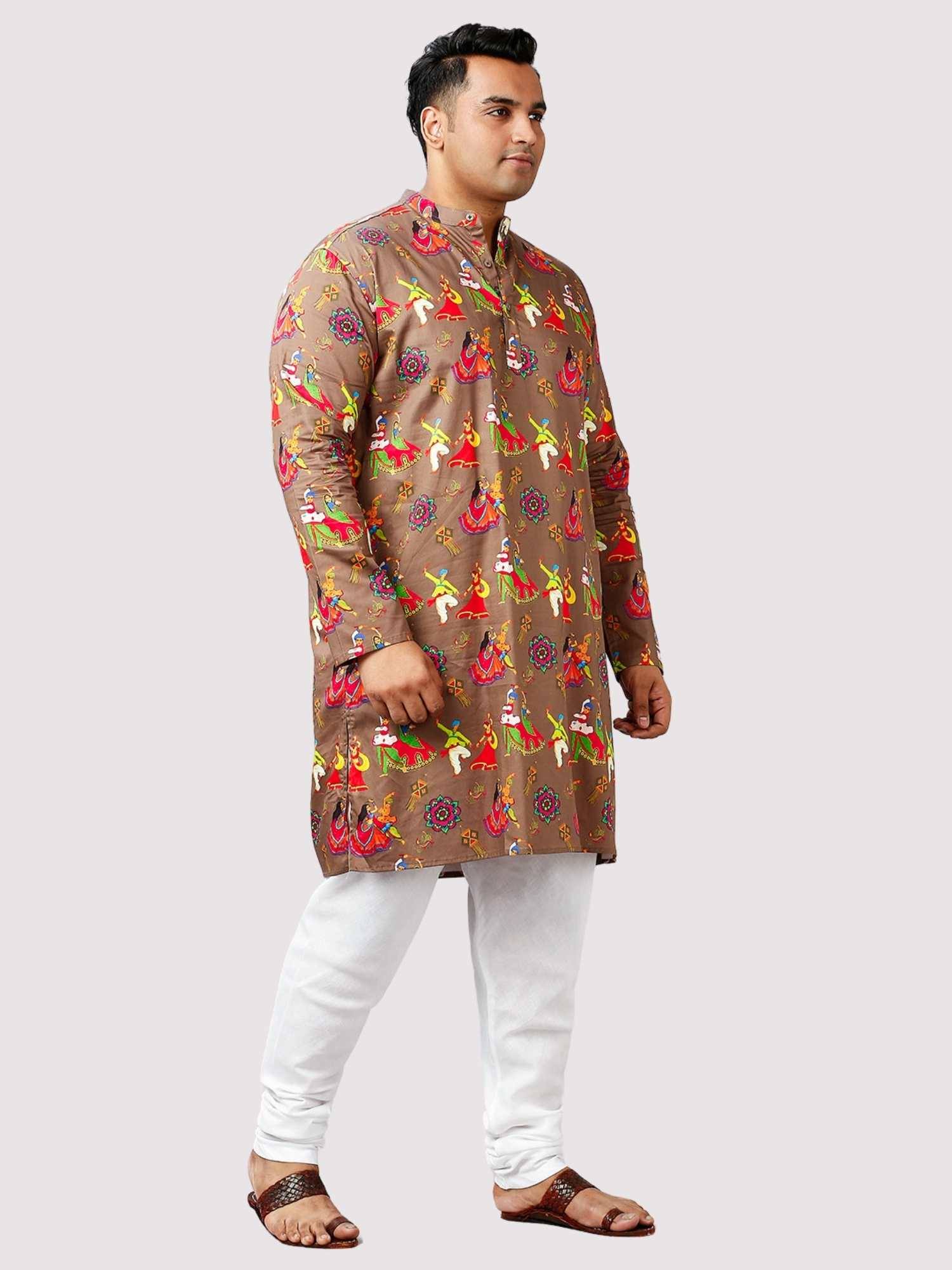 Dandiya Raas Printed Kurta Men's Plus Size