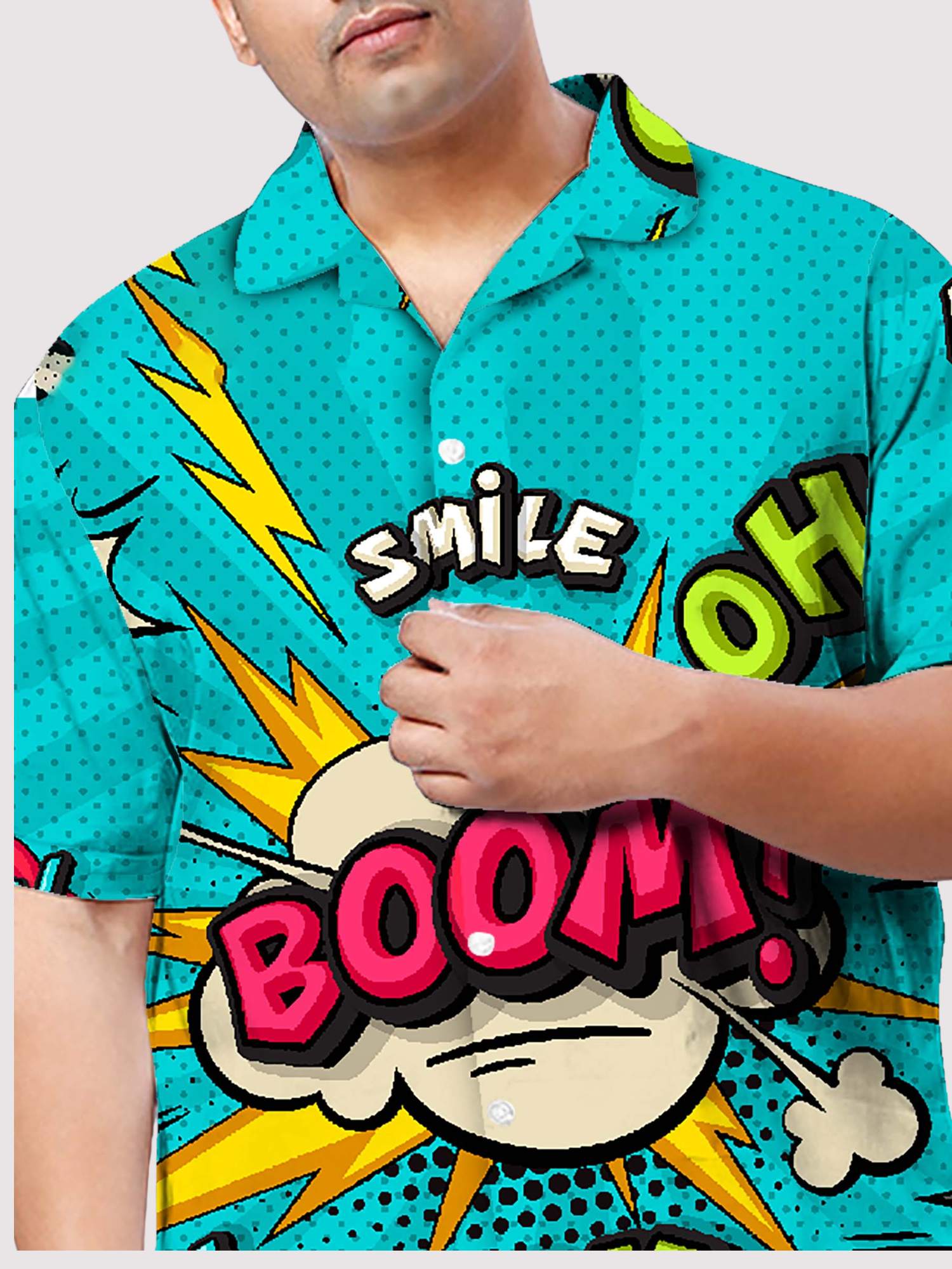 Boom Smile Digital Printed Half Co-ords Set