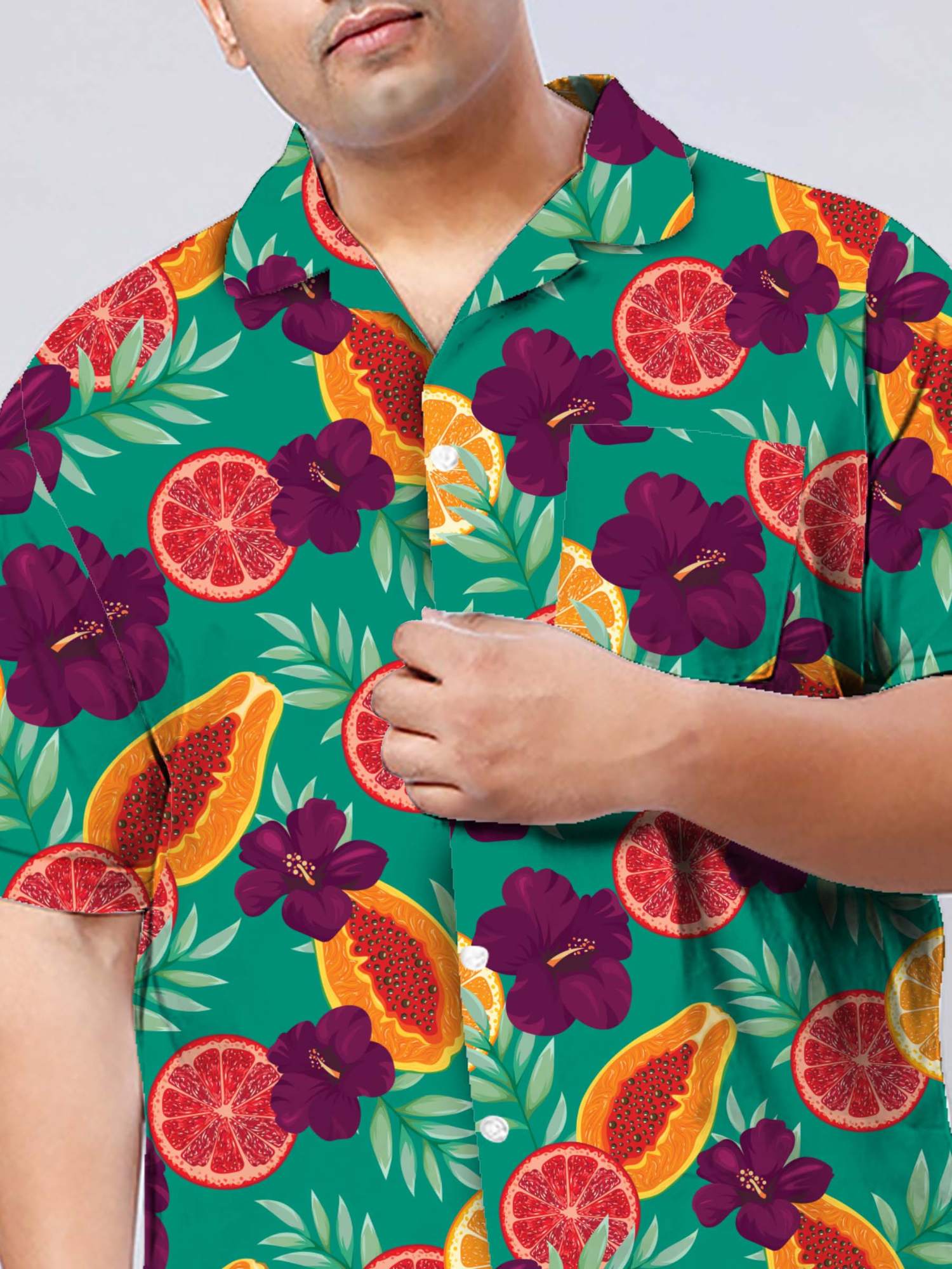 Summer Fruit Digital Printed Half Co-ords Set