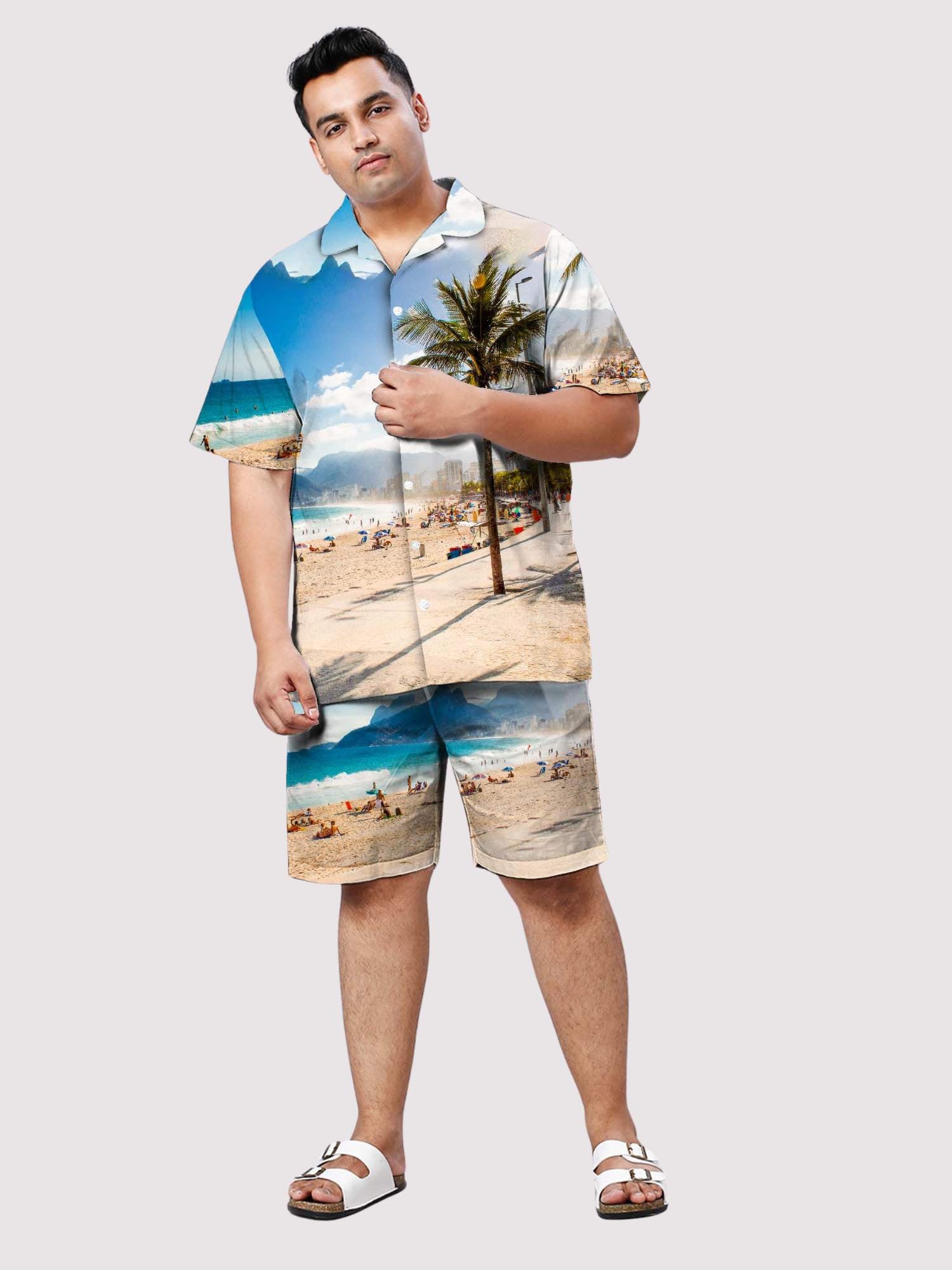 Beach Love Digital Printed Half Co-ords Set 
