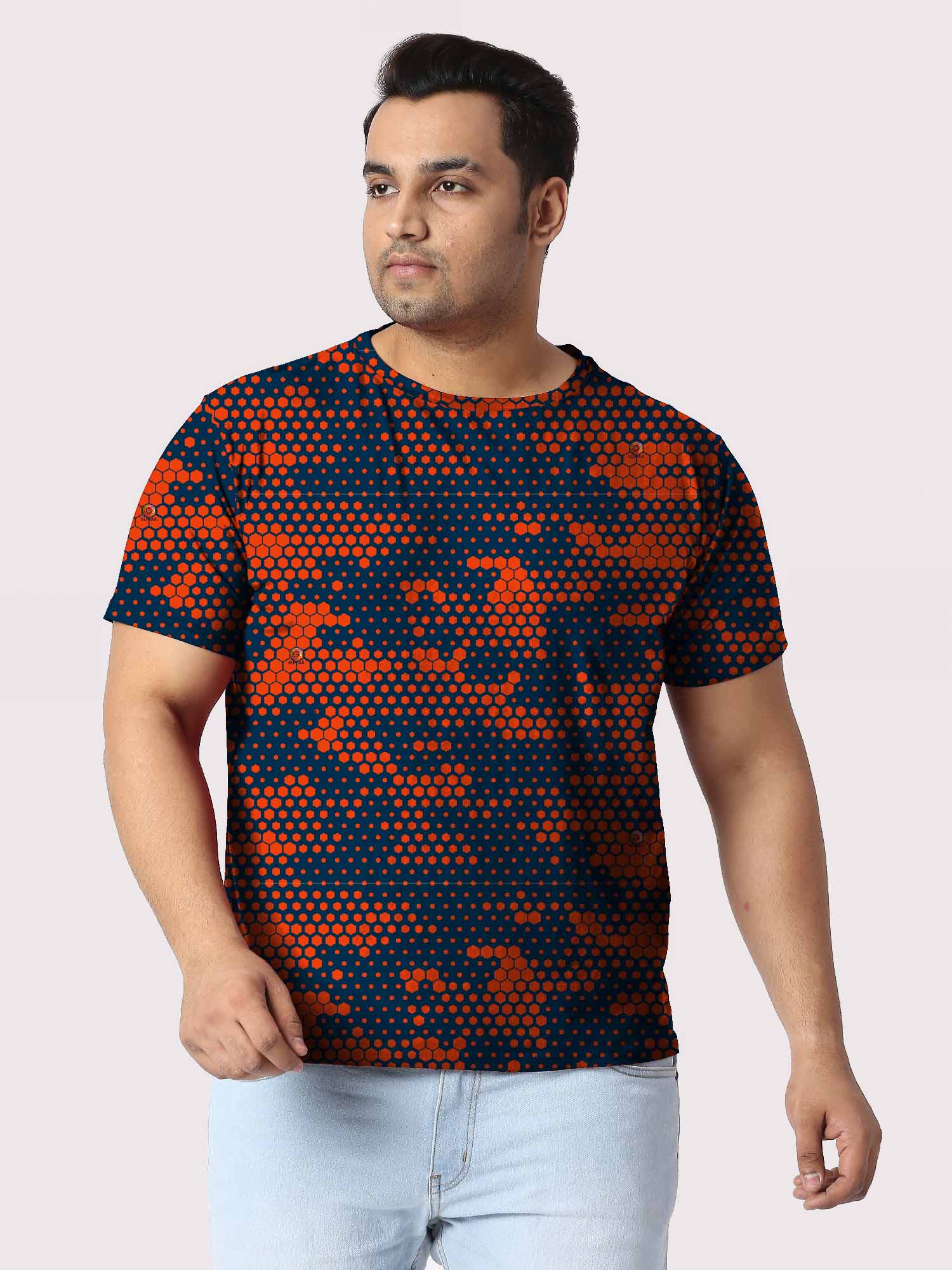 Camouflage Digital Printed Plus Size T-shirt