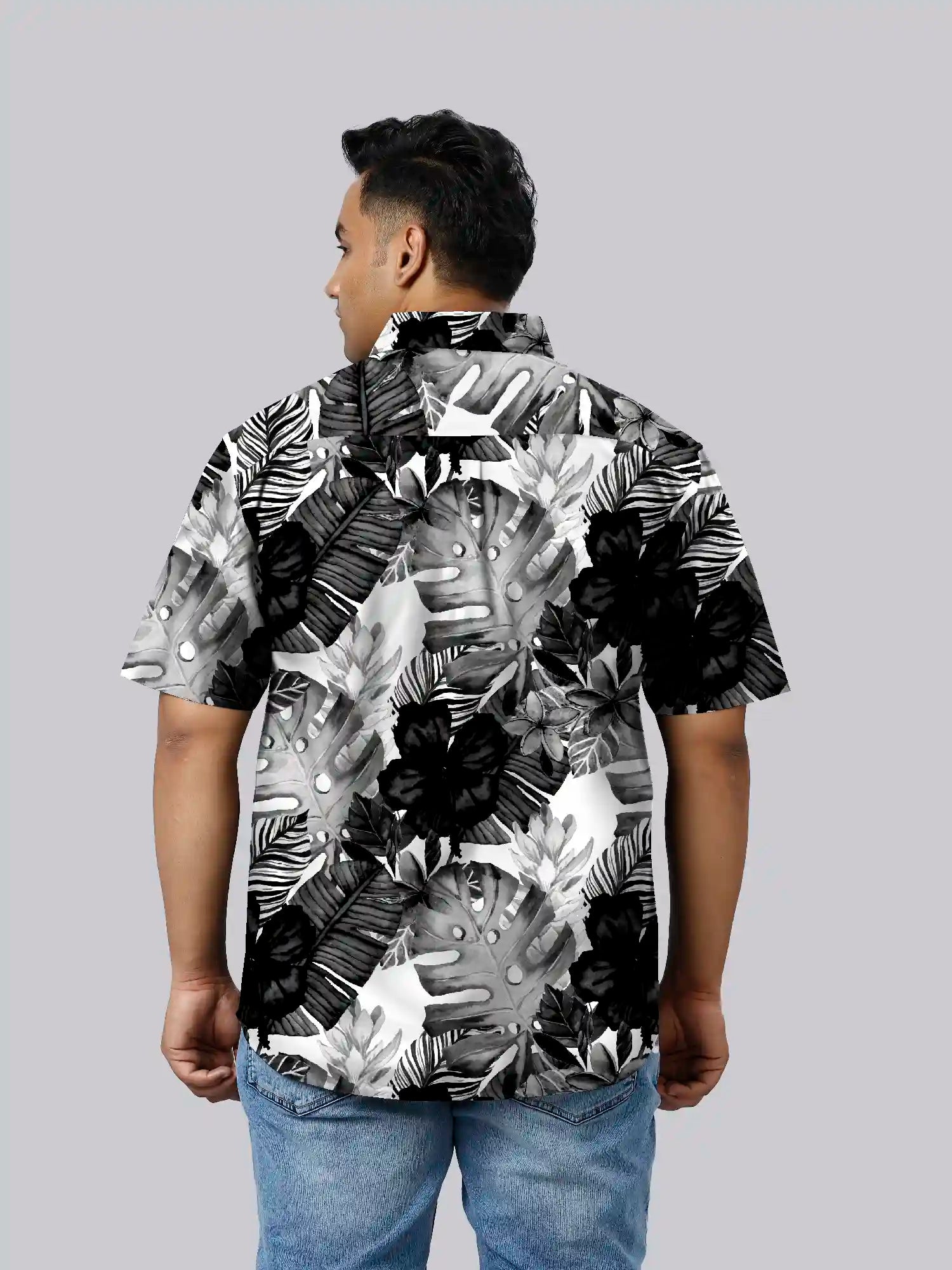 Banana Ginger Printed Men's Plus Size Half Sleeve Shirt