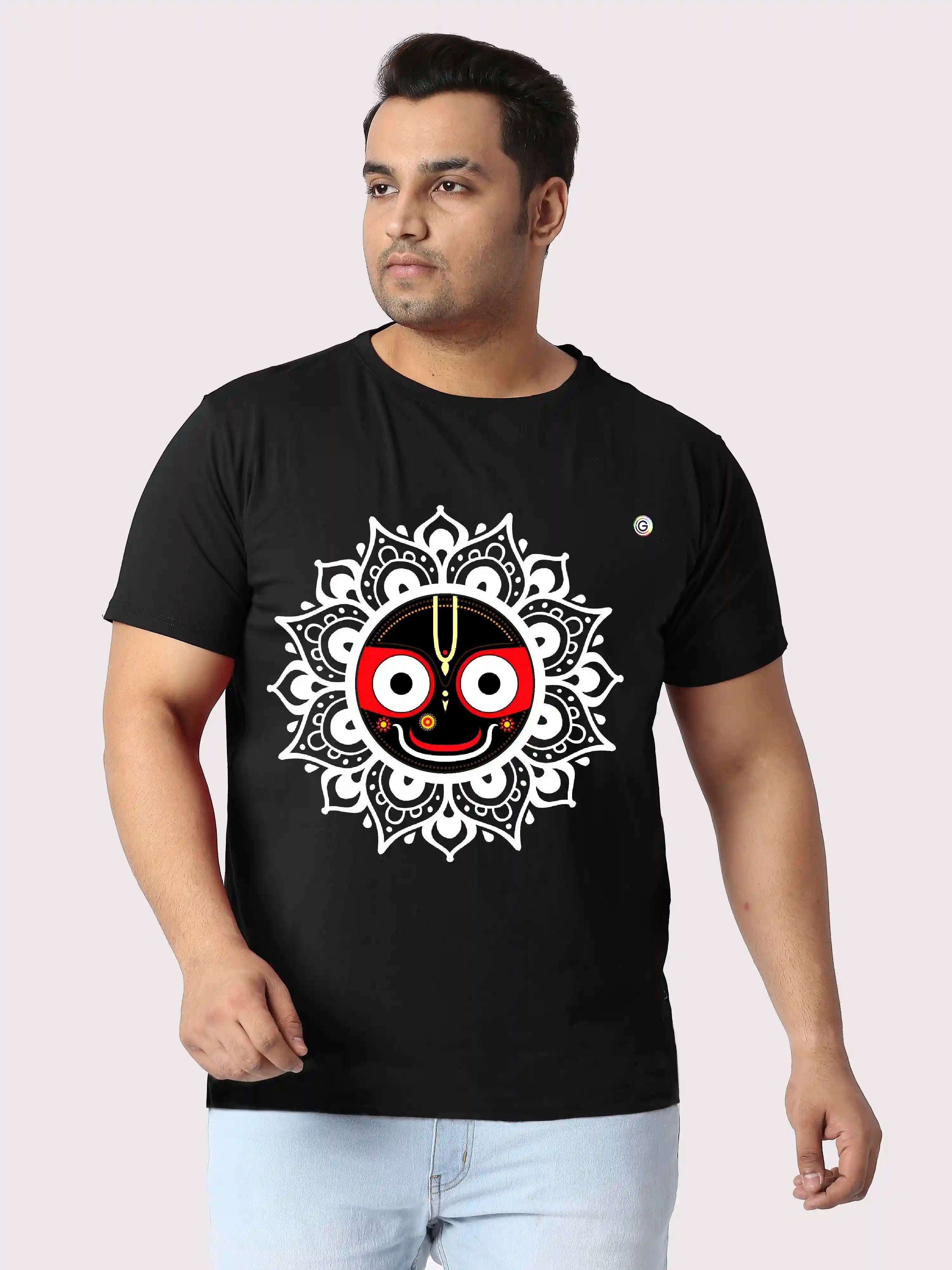 Jay Jagannath Printed Plus Size Round Neck T-Shirt