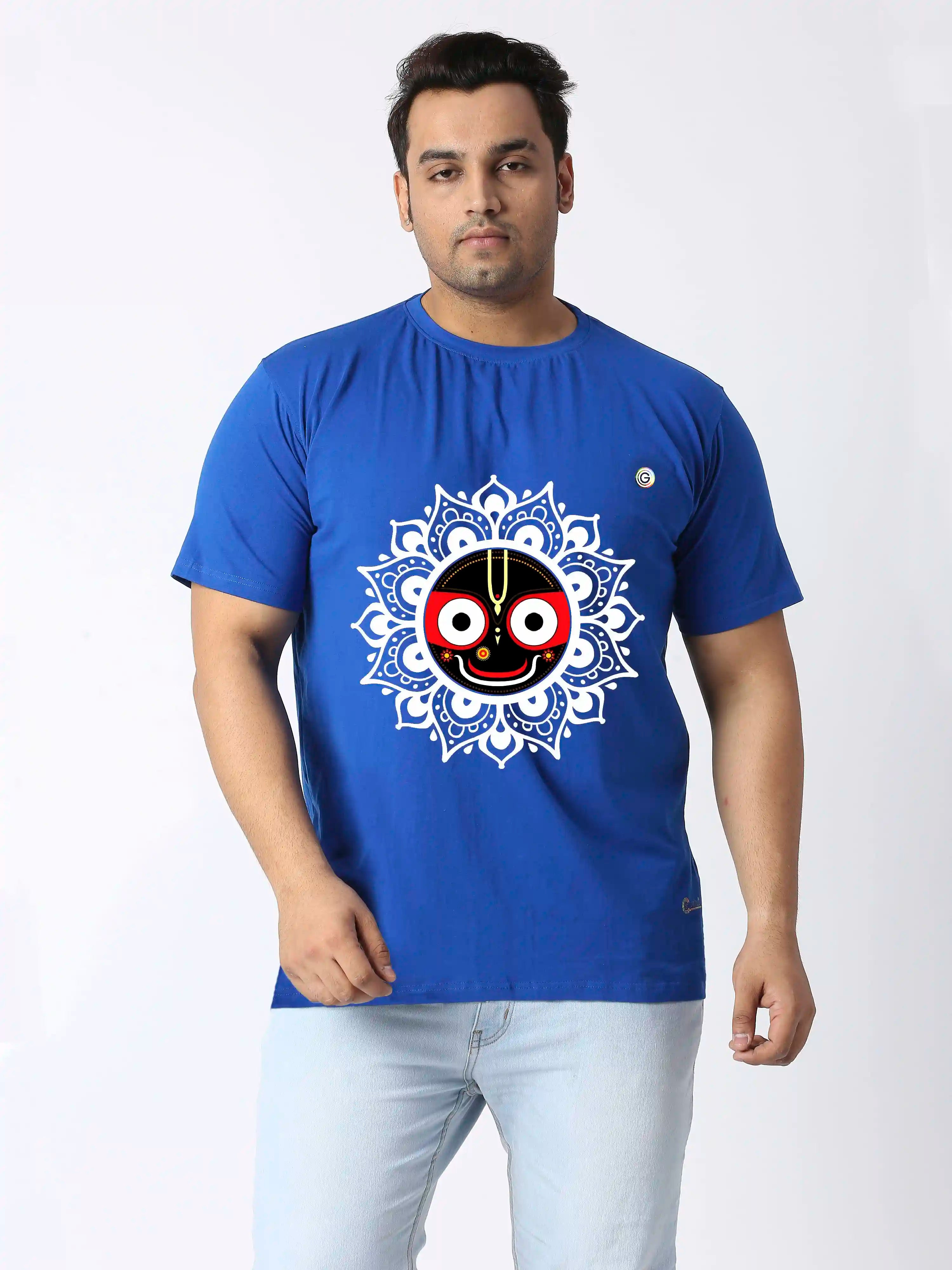 Jay Jagannath Printed Plus Size Round Neck T-Shirt