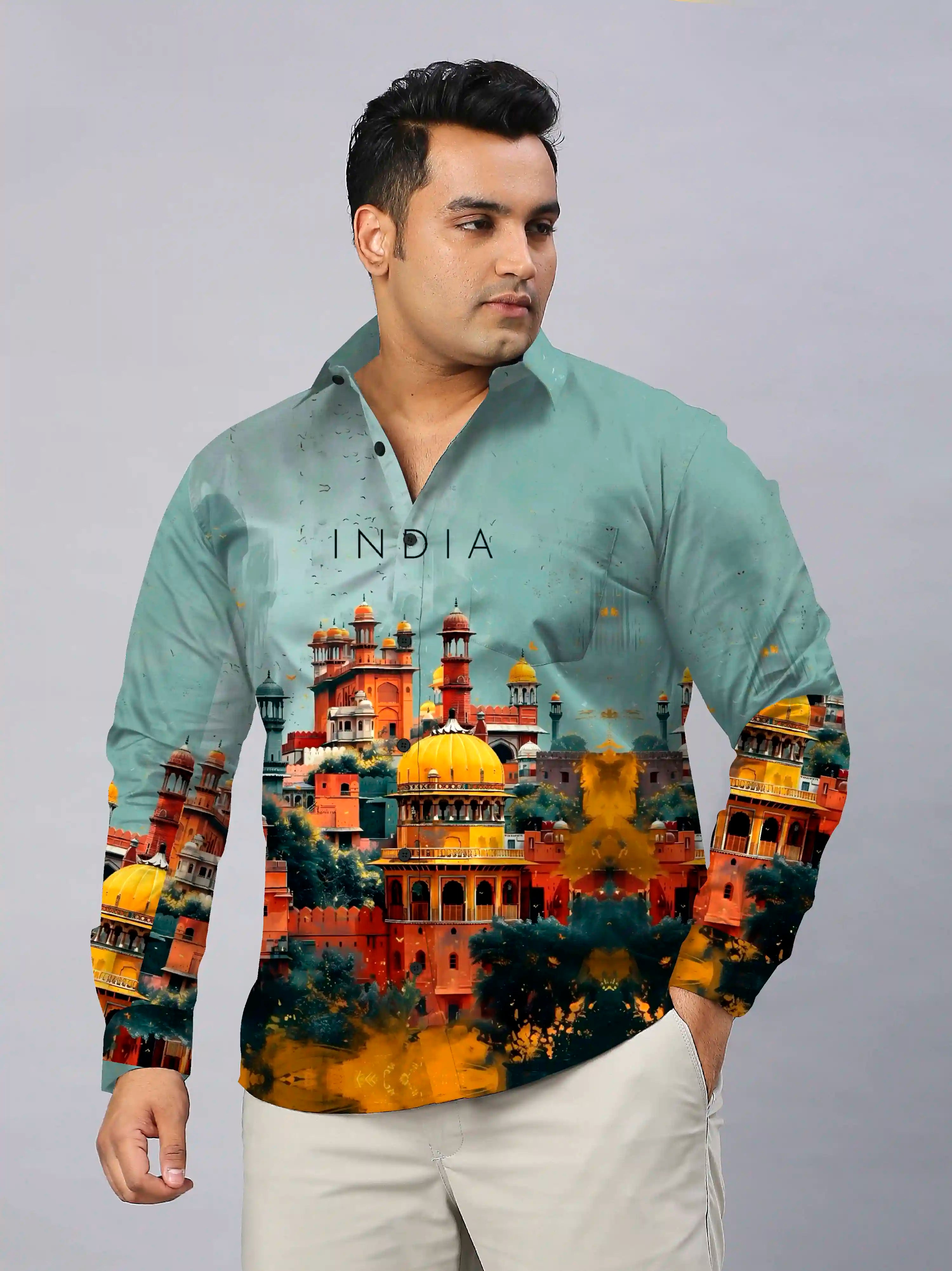 Explore India Limited Edition Men’s Plus Size Full Sleeve Shirt