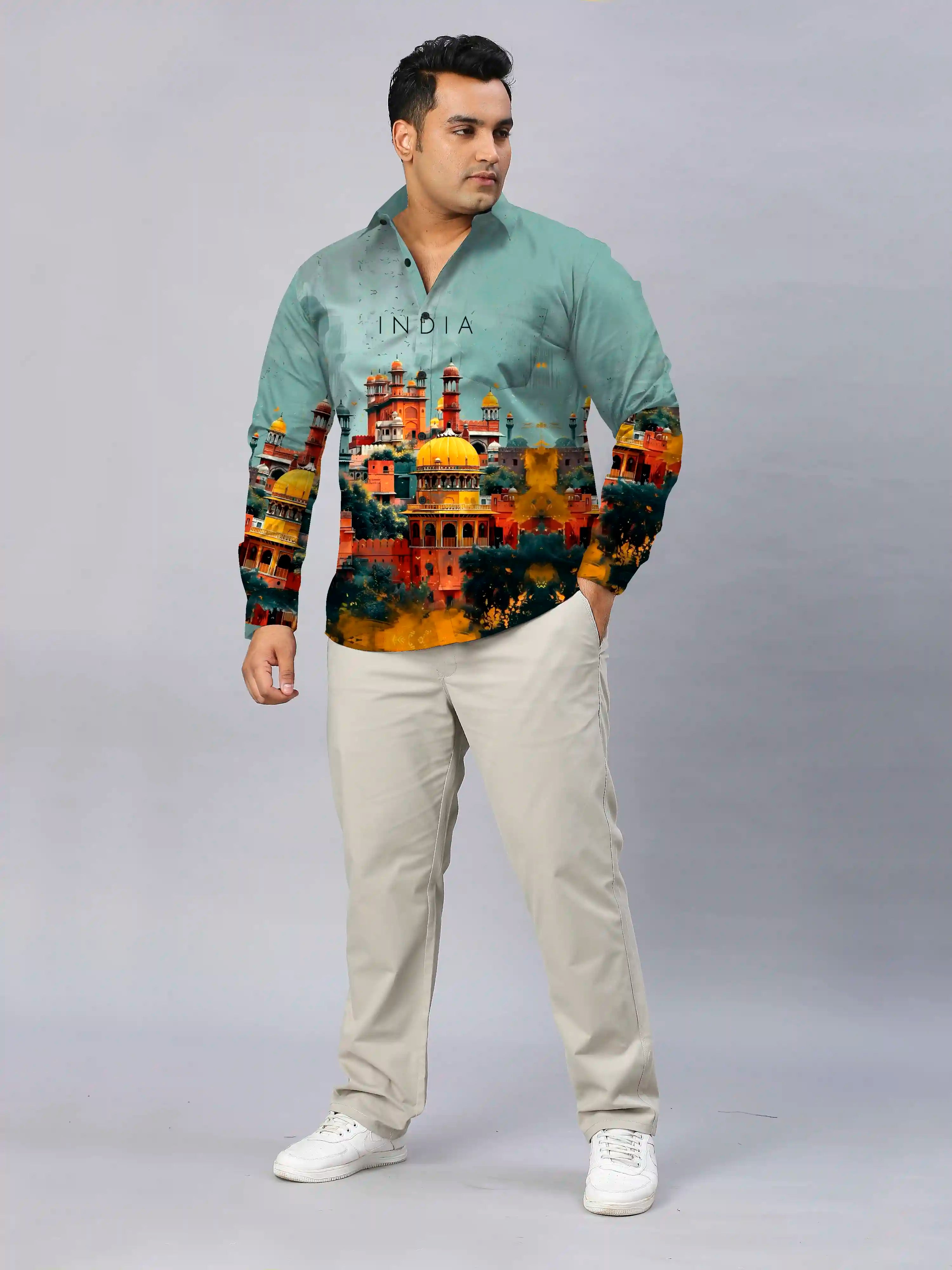 Explore India Limited Edition Men’s Plus Size Full Sleeve Shirt