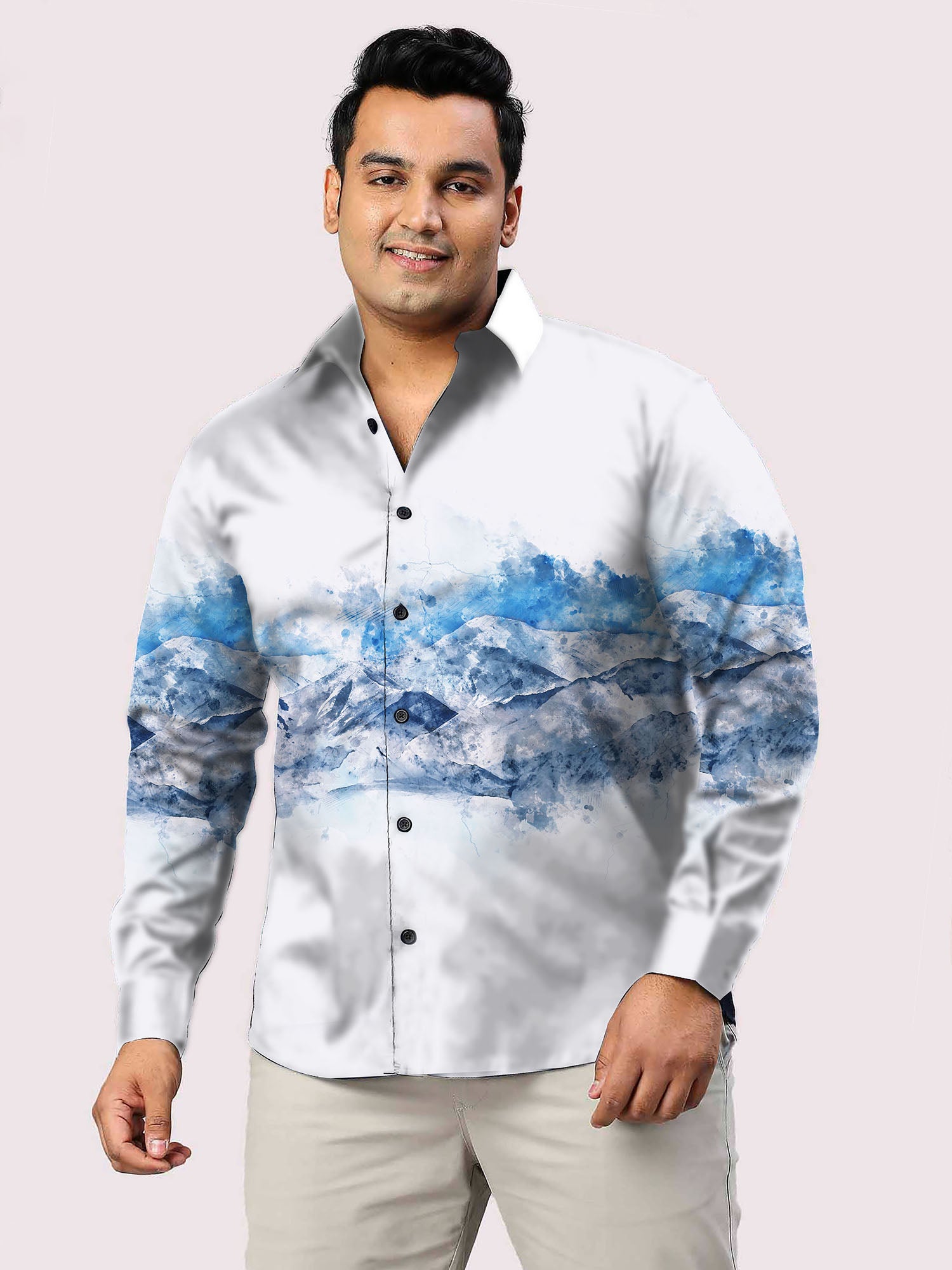 Shades Mountain Printed Party Wear Shirts Men's Plus Size