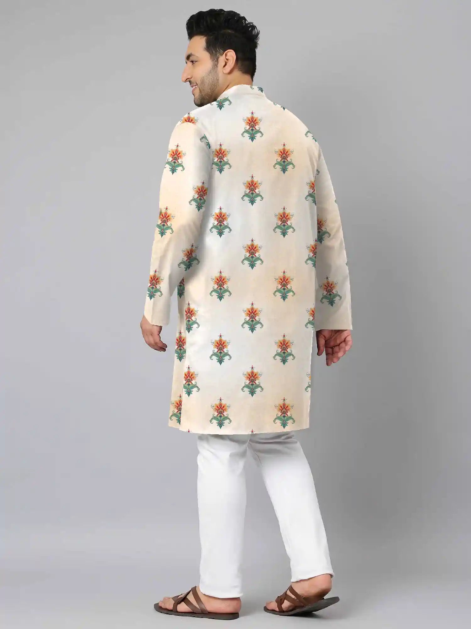 Floral Oriental Digital Printed Plus Size Kurta