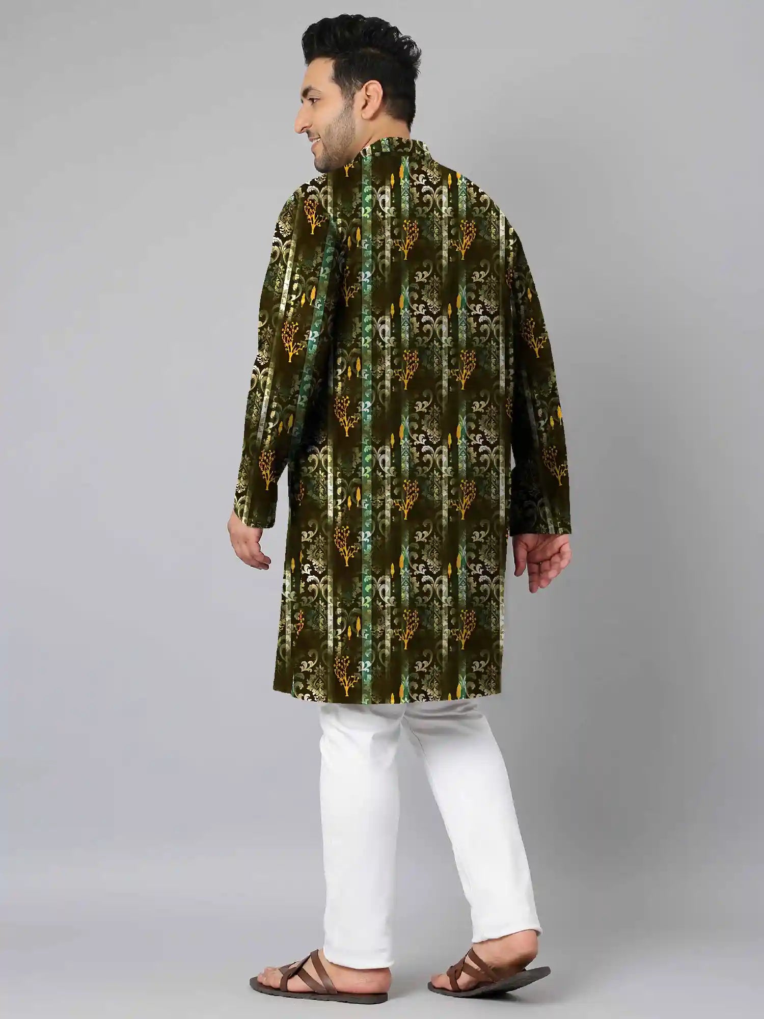 Geometrical Patterns Digital Printed Plus Size Kurta