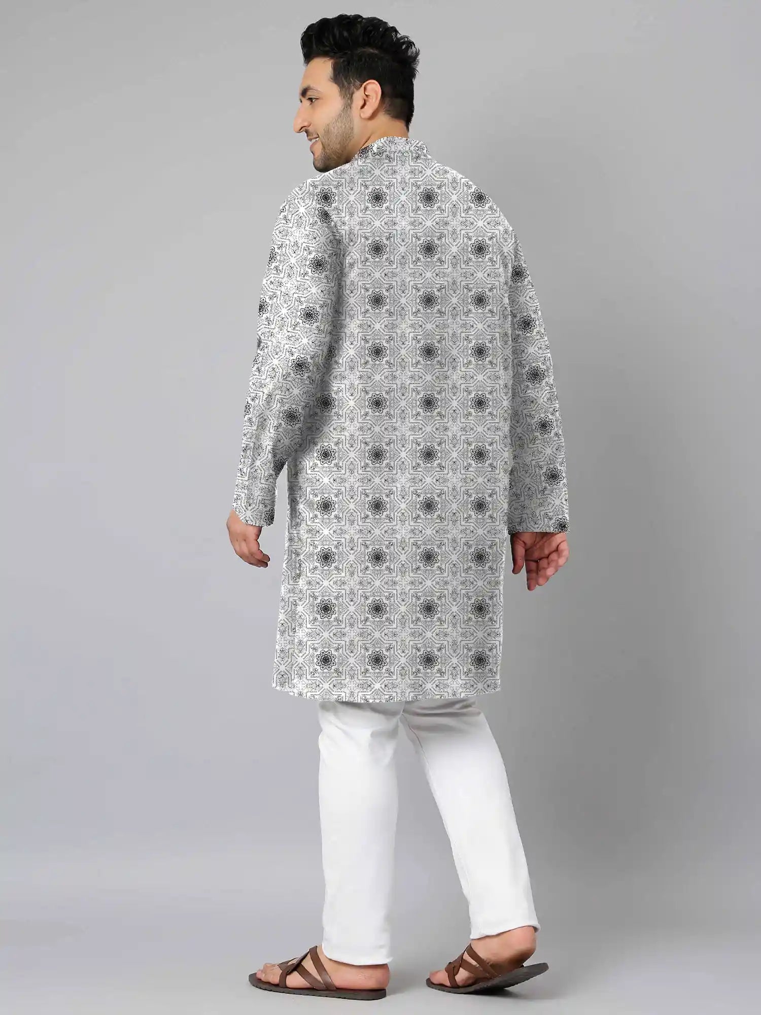 Mandala Pattern Digital Printed Plus Size Kurta