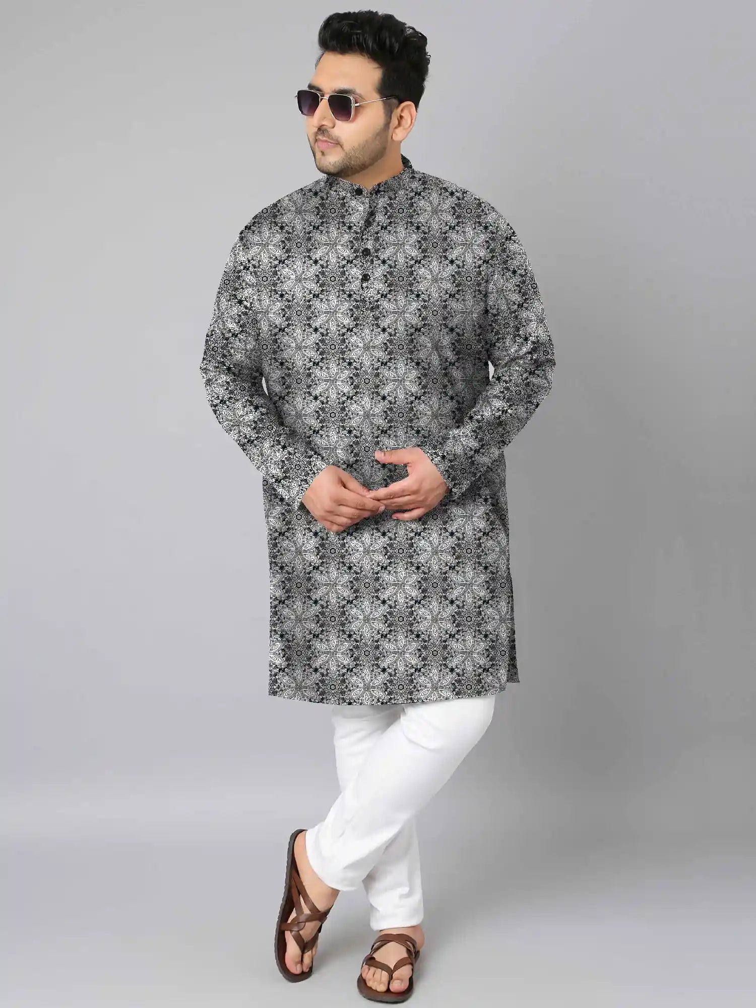 Mandala Patterns Digital Printed Plus Size Kurta