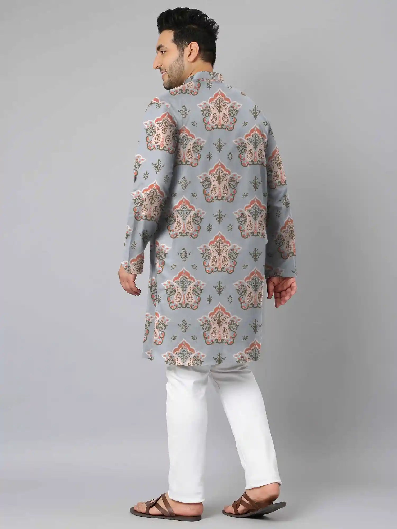 Paisley Blooming Digital Printed Plus Size Kurta