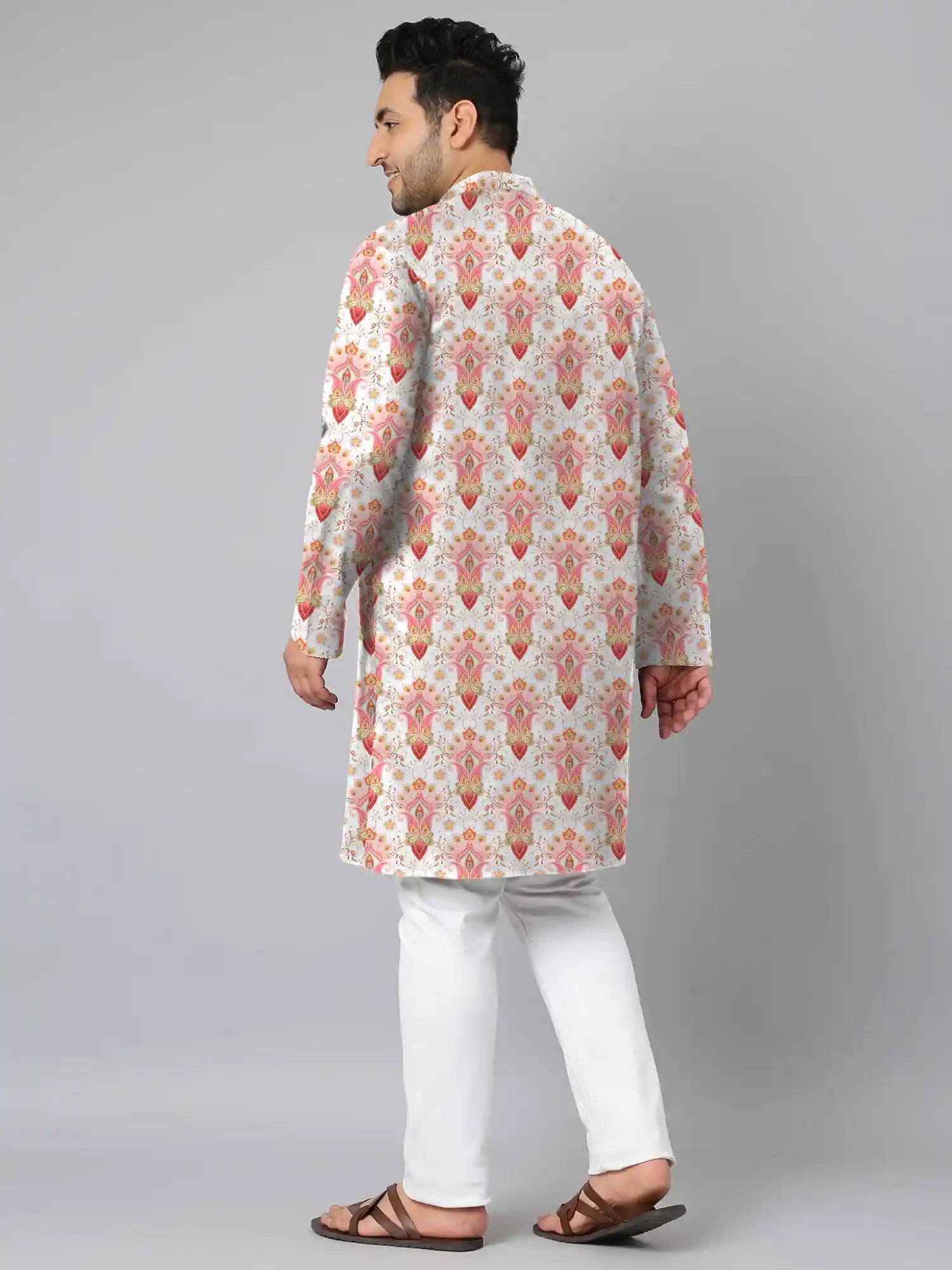 Paisley Peacock Digital Printed Plus Size Kurta