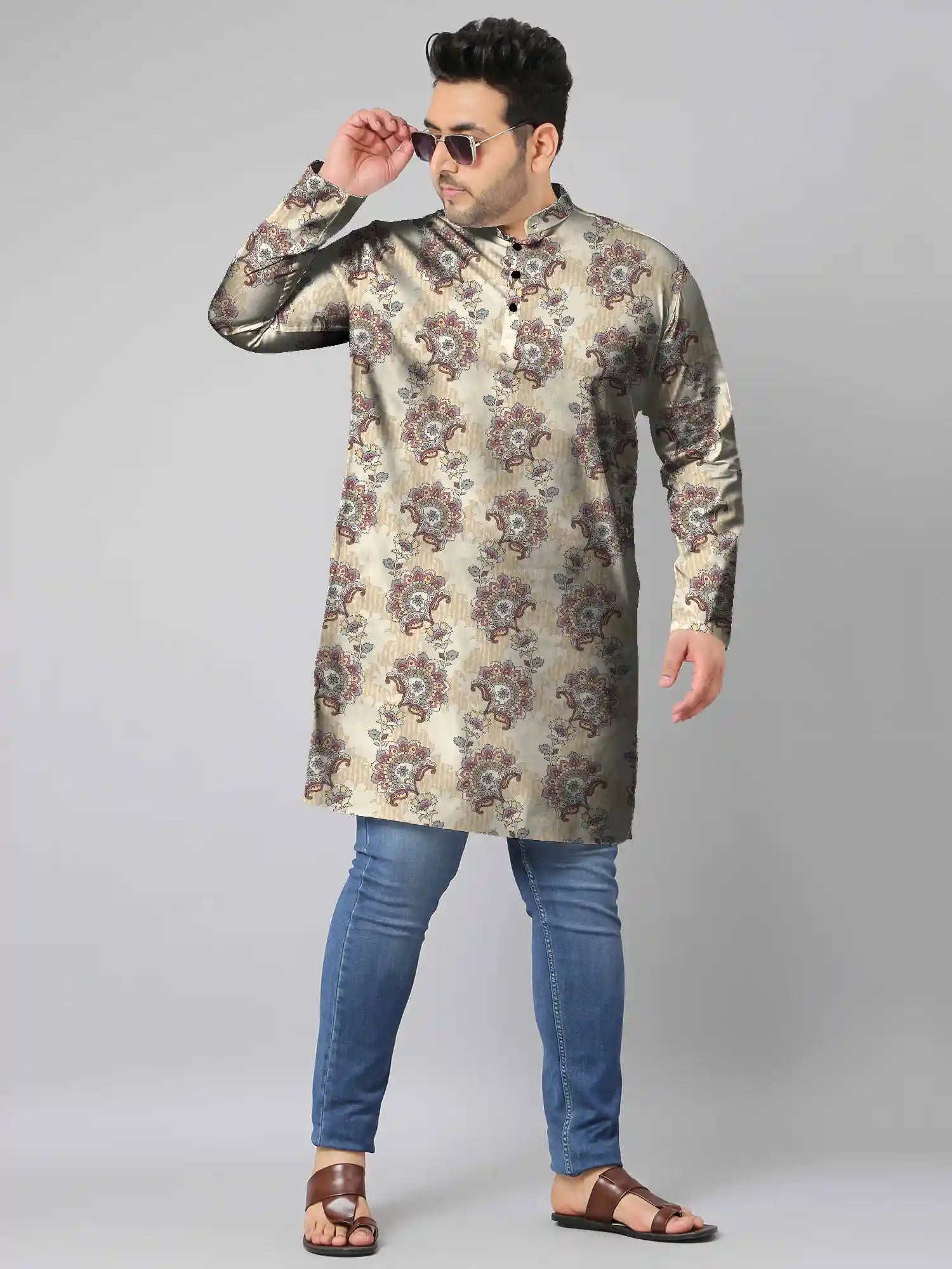 Paisley Vintage Digital Printed Plus Size Kurta