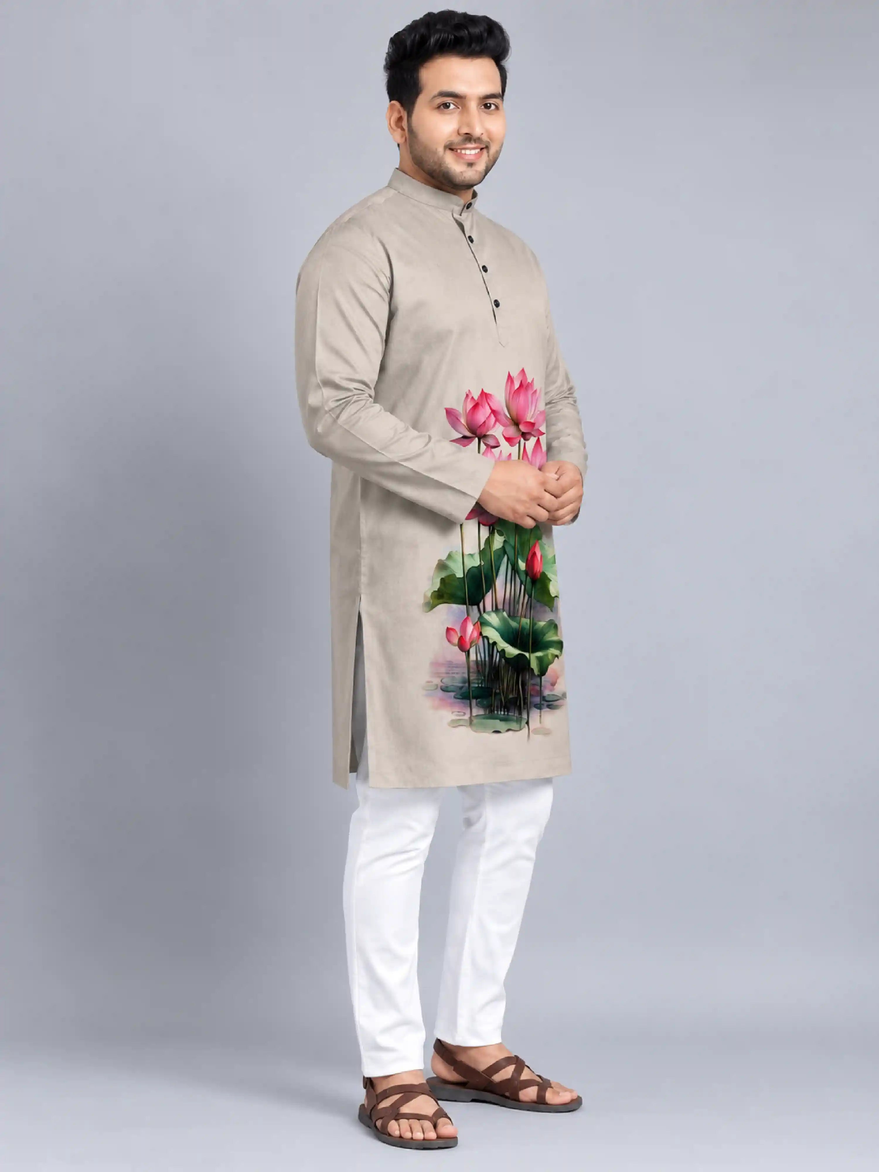 Lotus Digital Printed Plus Size Kurta