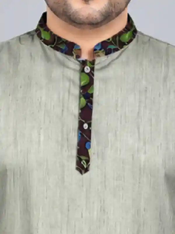 Blue Bloom Digital Printed Plus Size Kurta