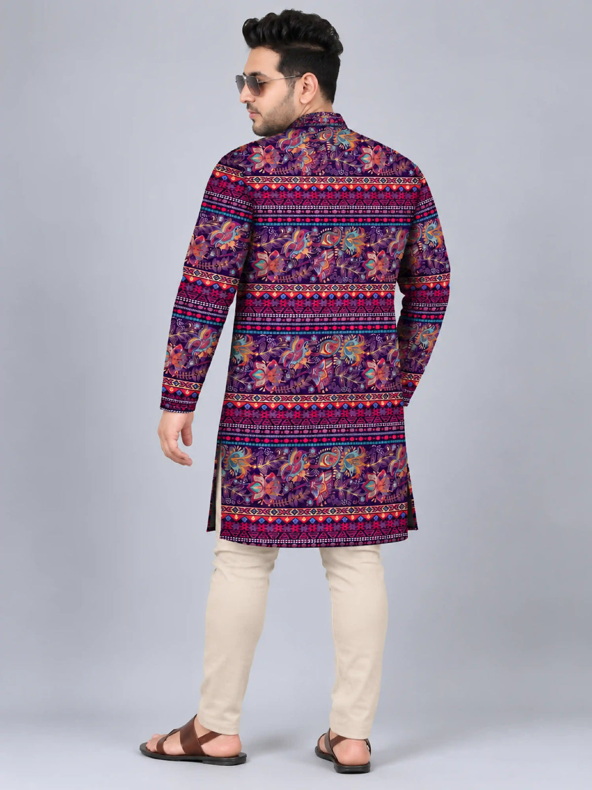 Bohemian Floral Printed Plus Size Kurta