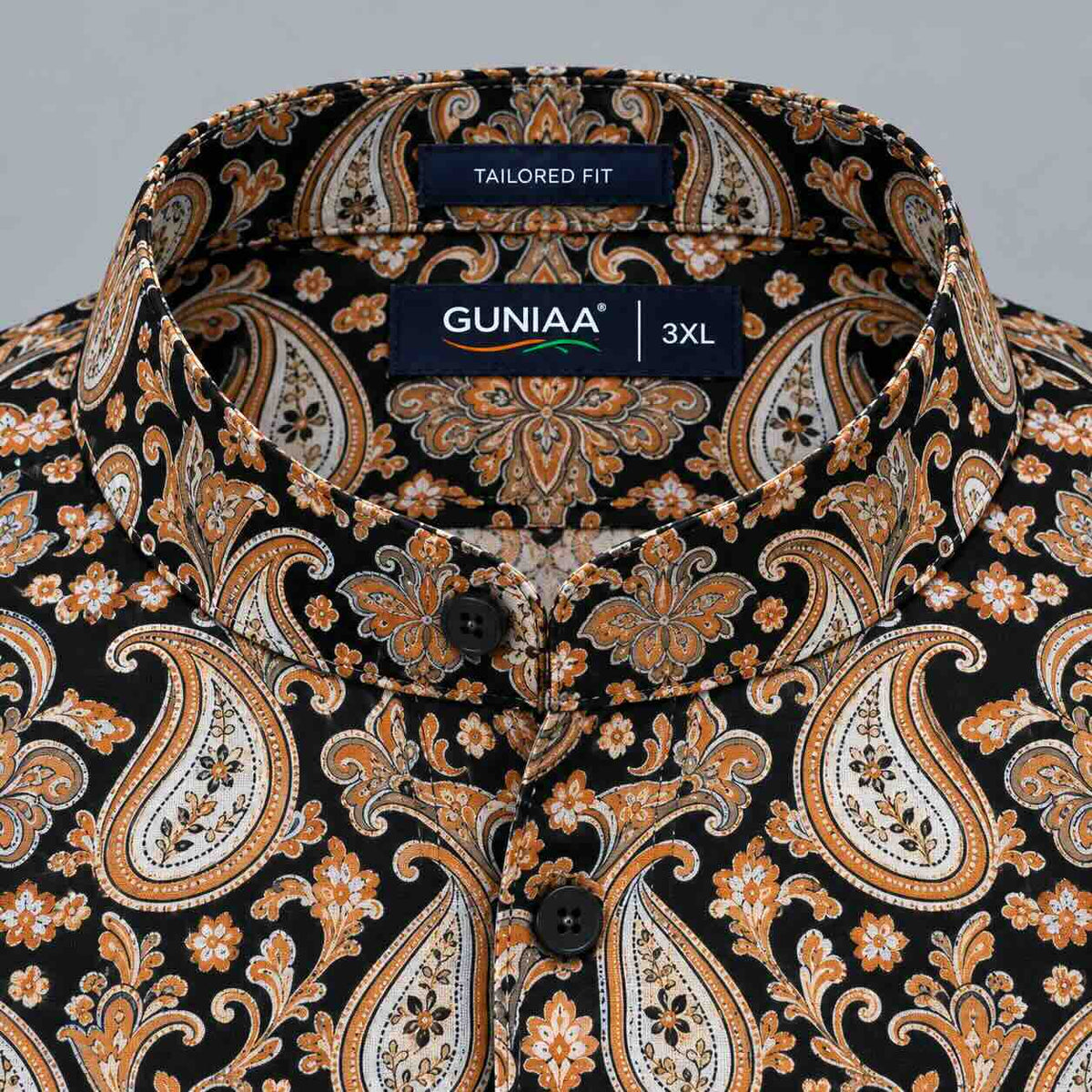 Royal Paisley Digital Printed Men's Plus Size Kurta