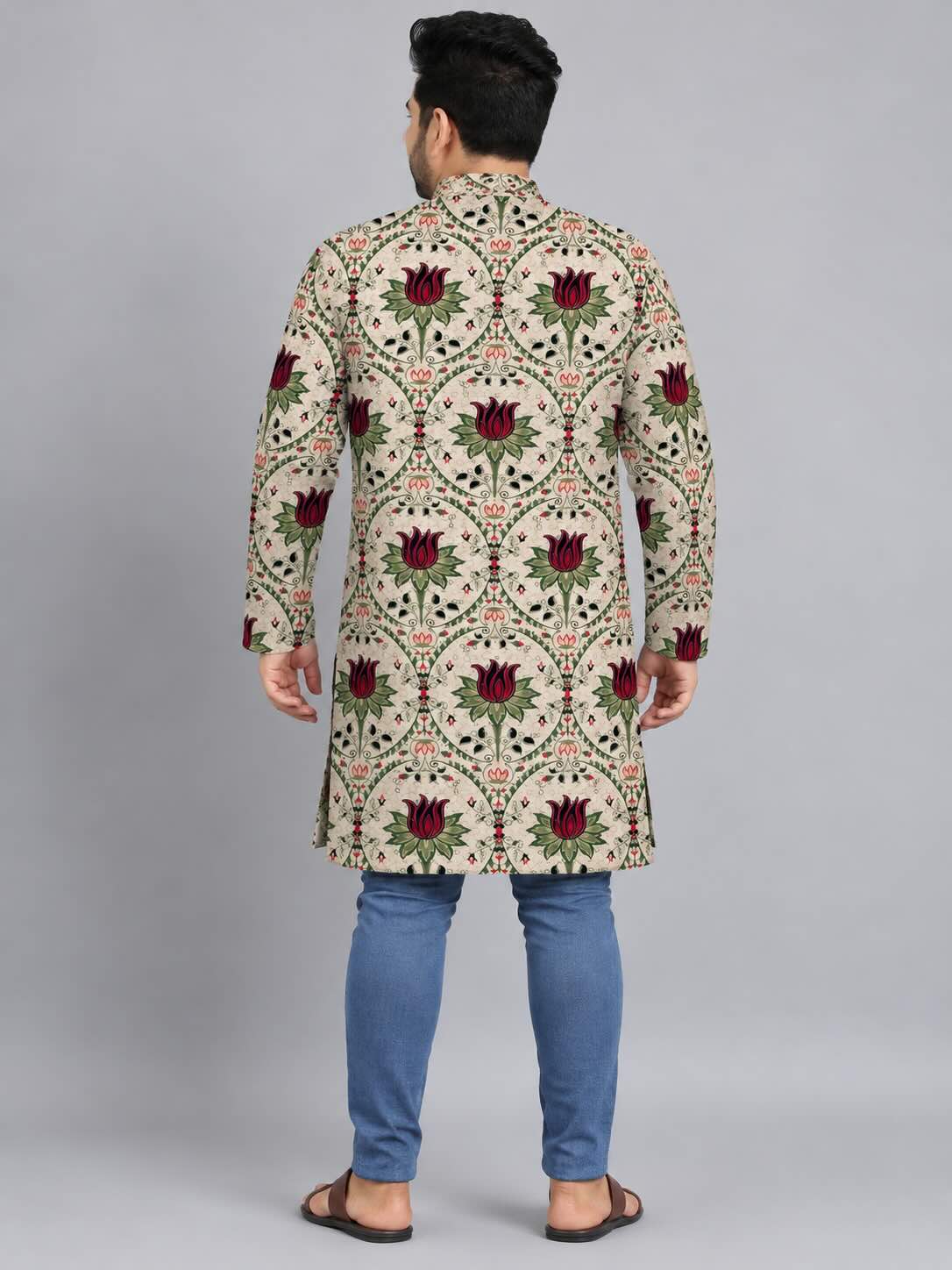 Imperial Tulip Digital Printed Men's Plus Size Kurta