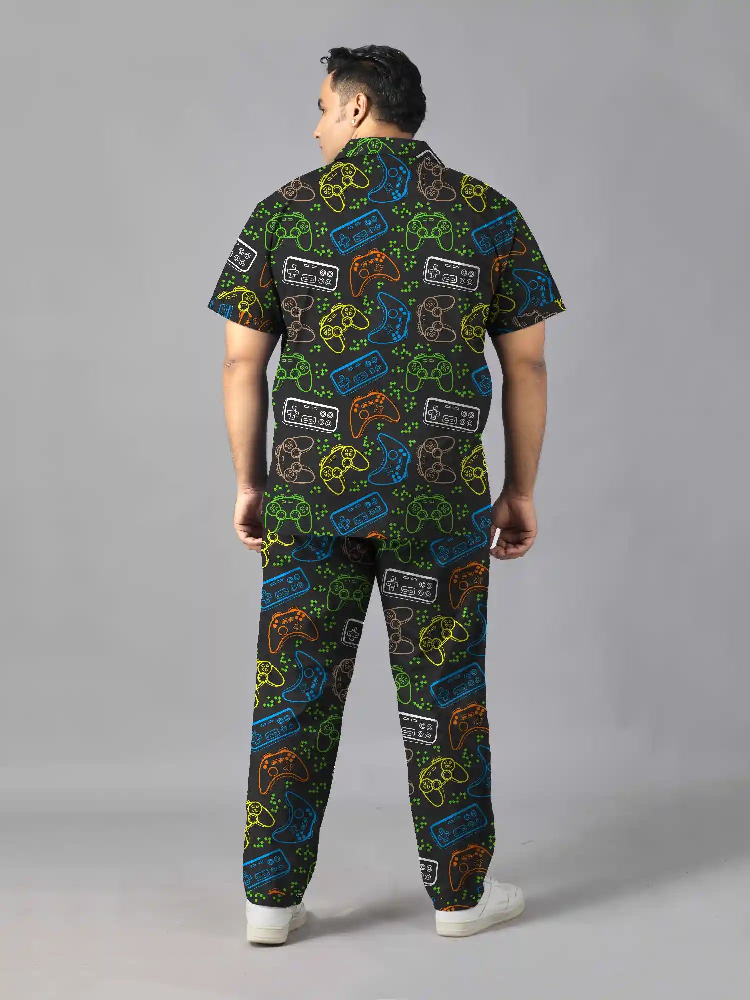 Gaming Controllers Print Plus Size Men’s Full Co-ord Set
