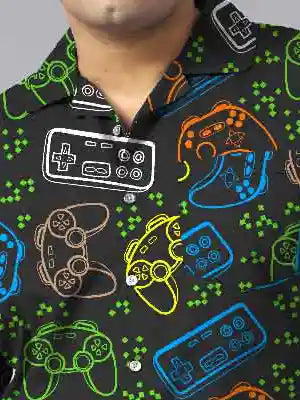 Gaming Controllers Print Plus Size Men’s Full Co-ord Set