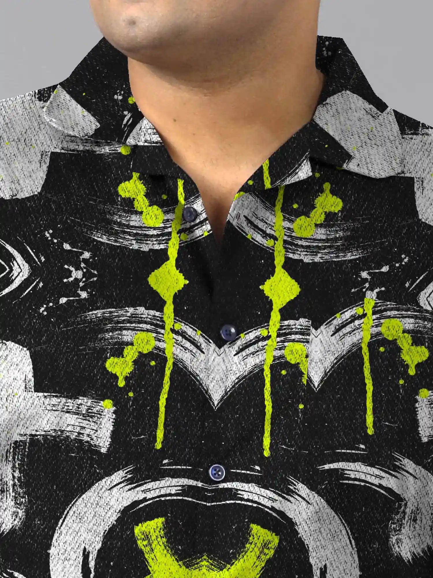 Graffiti Digital Printed Plus Size Men's Full Co-Ord Set