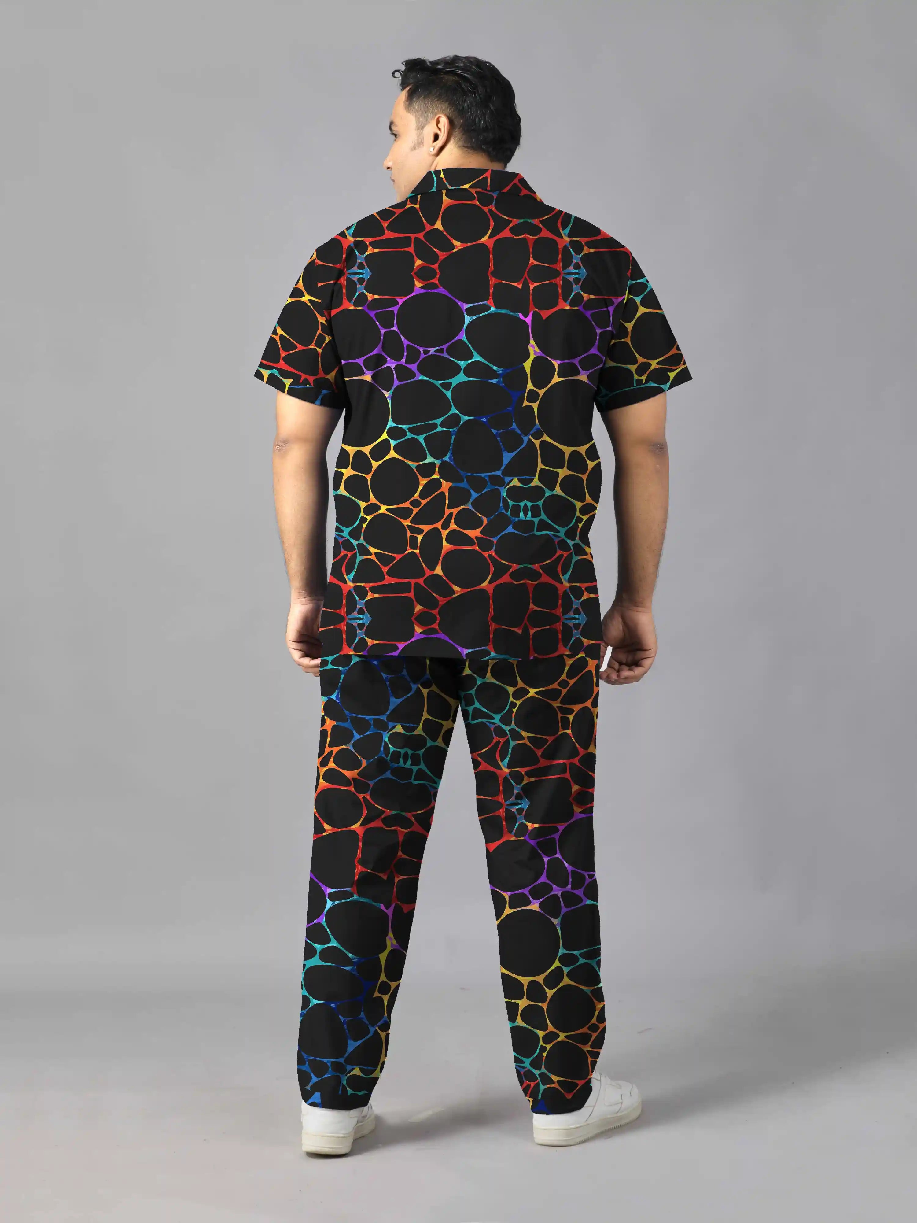 Pebbles Digital Printed Plus Size Men's Full Co-Ord Set