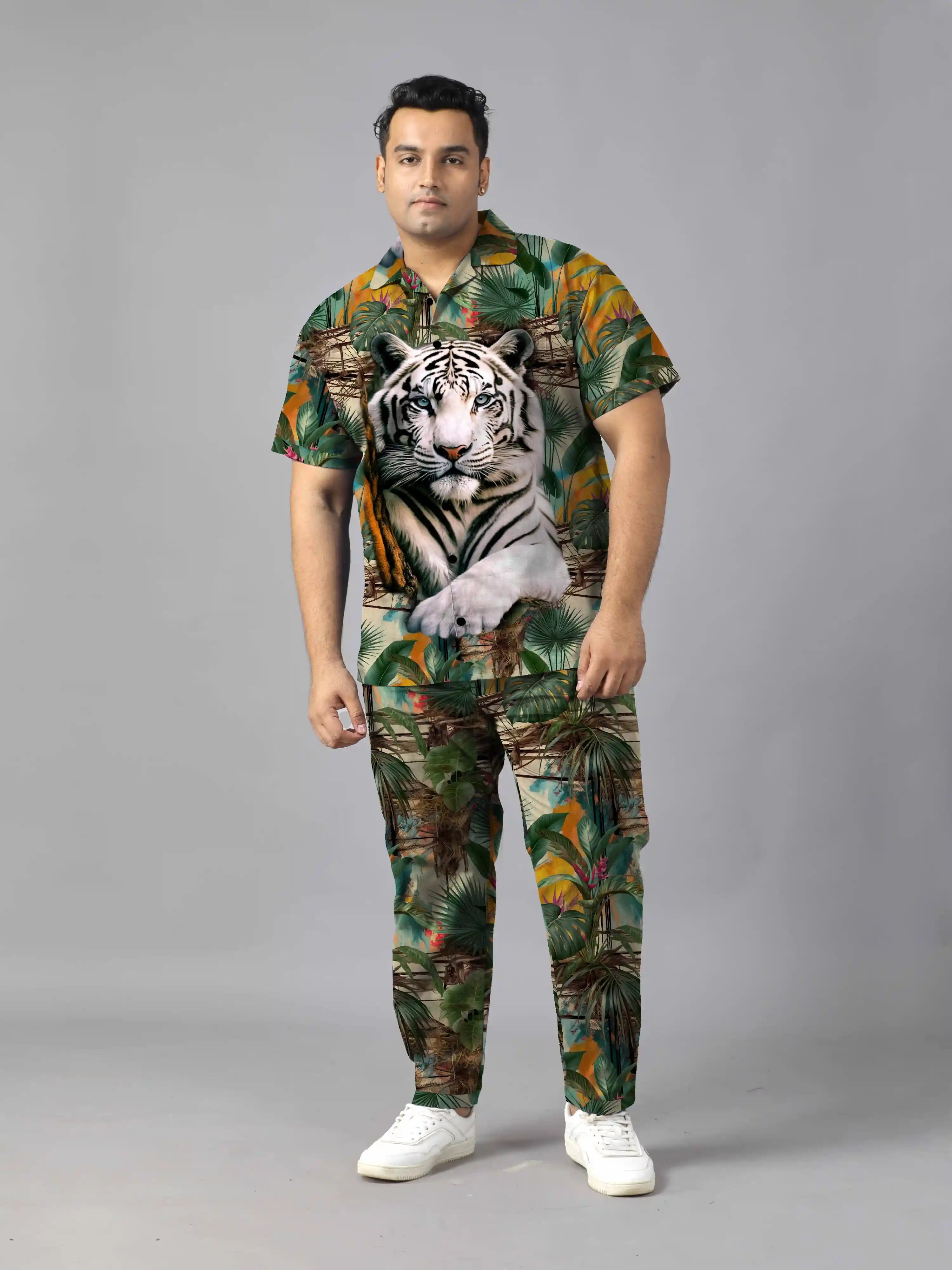 Bengal Tiger Plus Size Men’s Full Co-ord Set