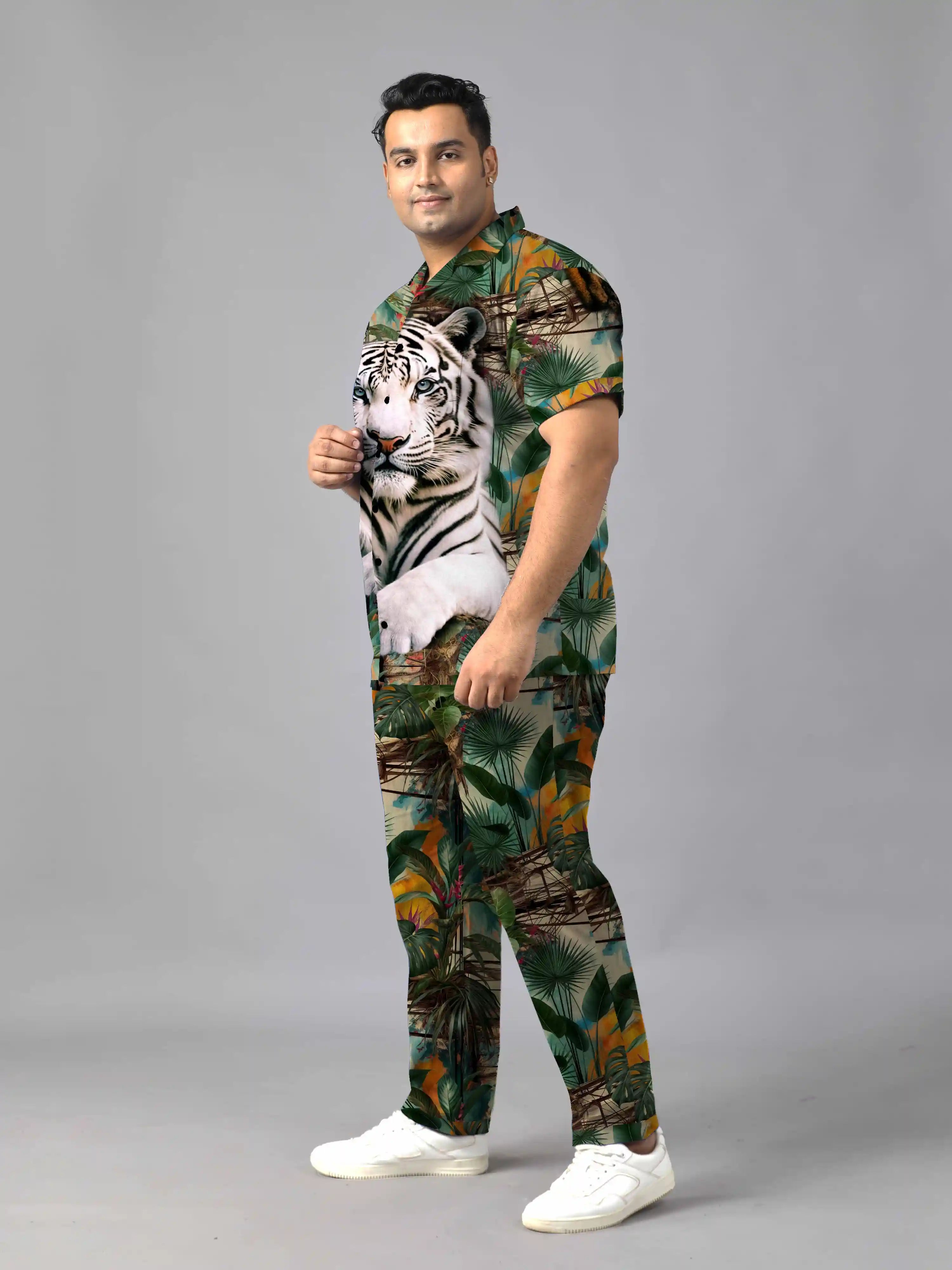 Bengal Tiger Plus Size Men’s Full Co-ord Set