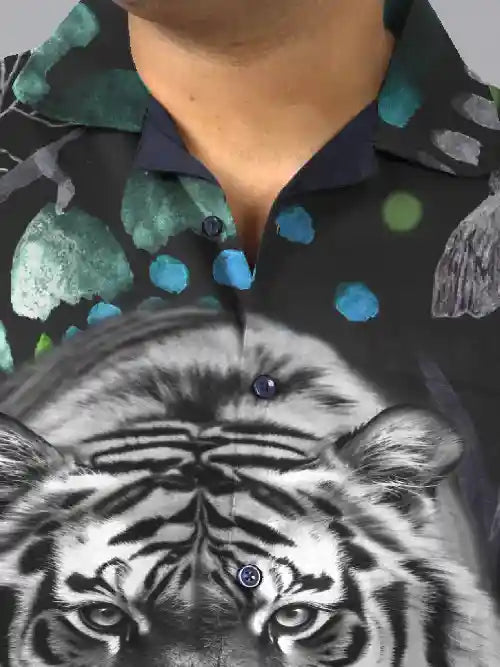 Siberian Tiger Digital Printed Plus Size Men’s Full Co-ord Set