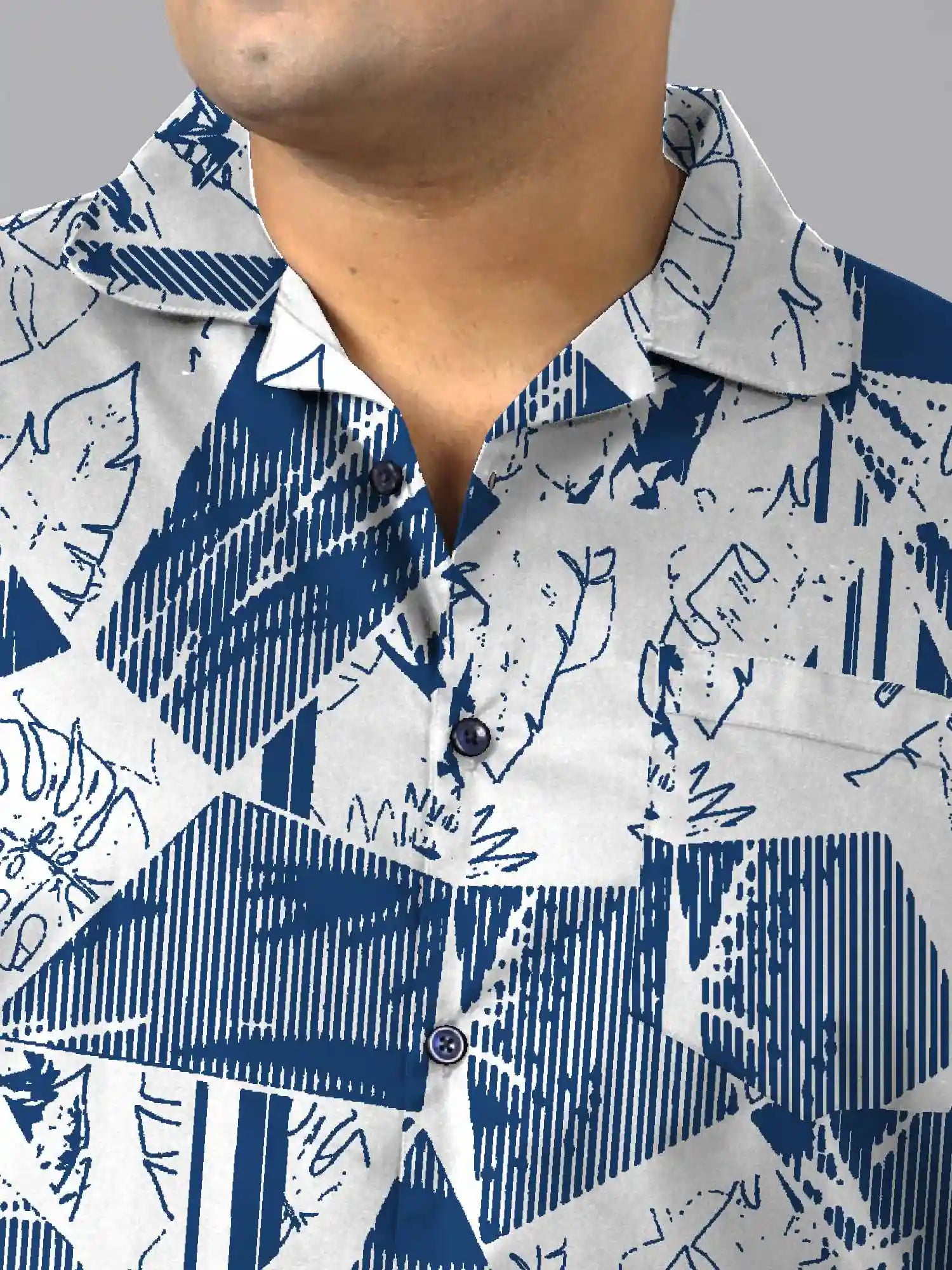 American Motifs Digital Printed Plus Size Men's Full Co-Ord Set