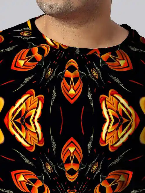 Halloween Style Digital Printed Plus Size T-shirt