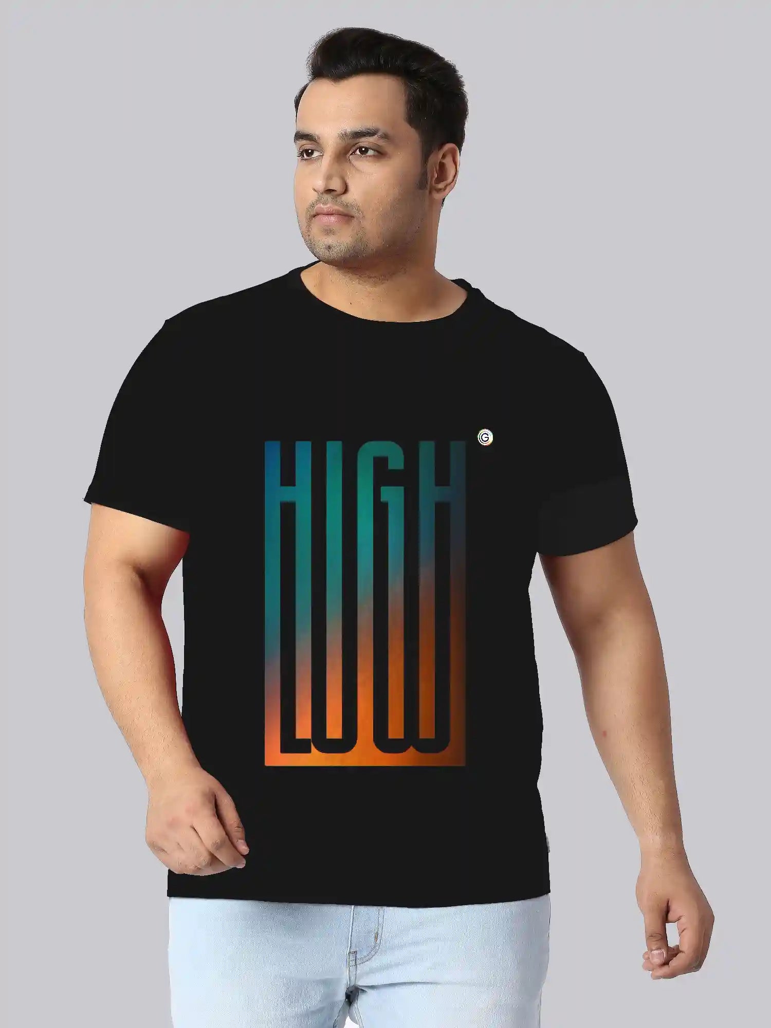 High Digital Printed Plus Size T-shirt