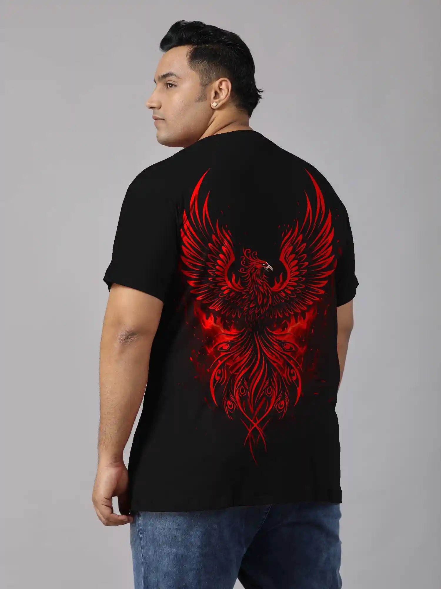 Mythical Bird Digital Printed Plus Size T-shirt