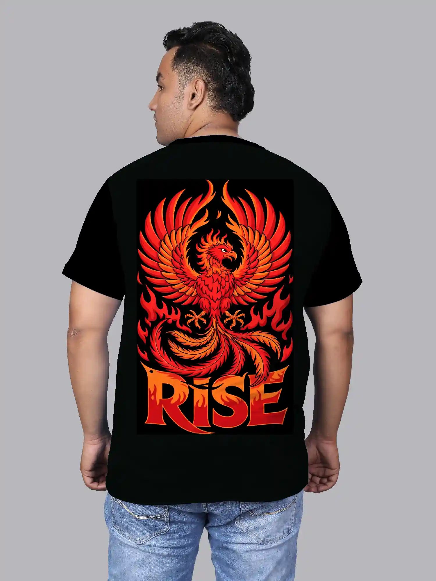 Eagle with Outstretched Digital Printed Plus Size T-shirt