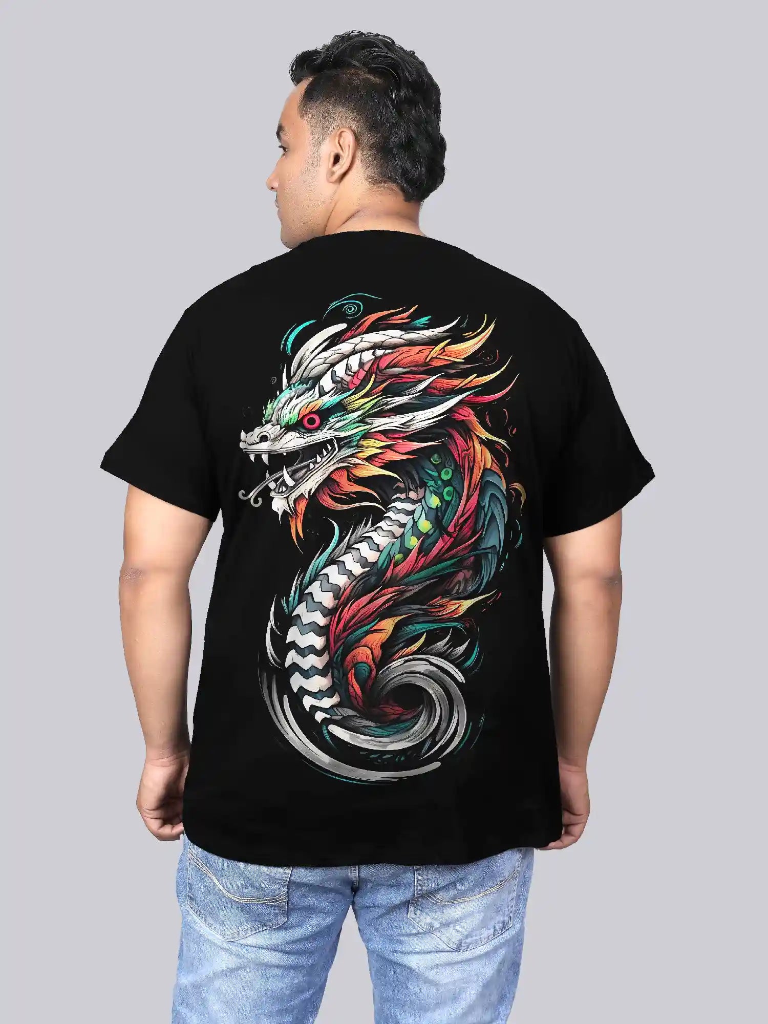 Mexico Dragon Digital Printed Plus Size T-shirt