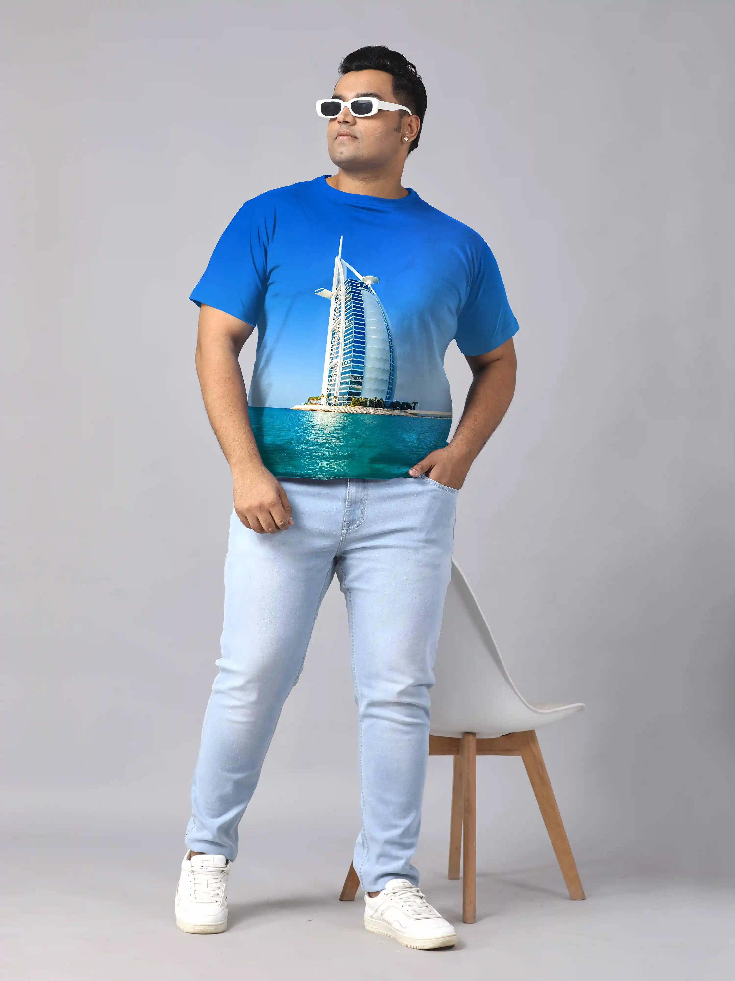 Burj Al Arab Jumeirah Digital Printed Plus Size T-shirt