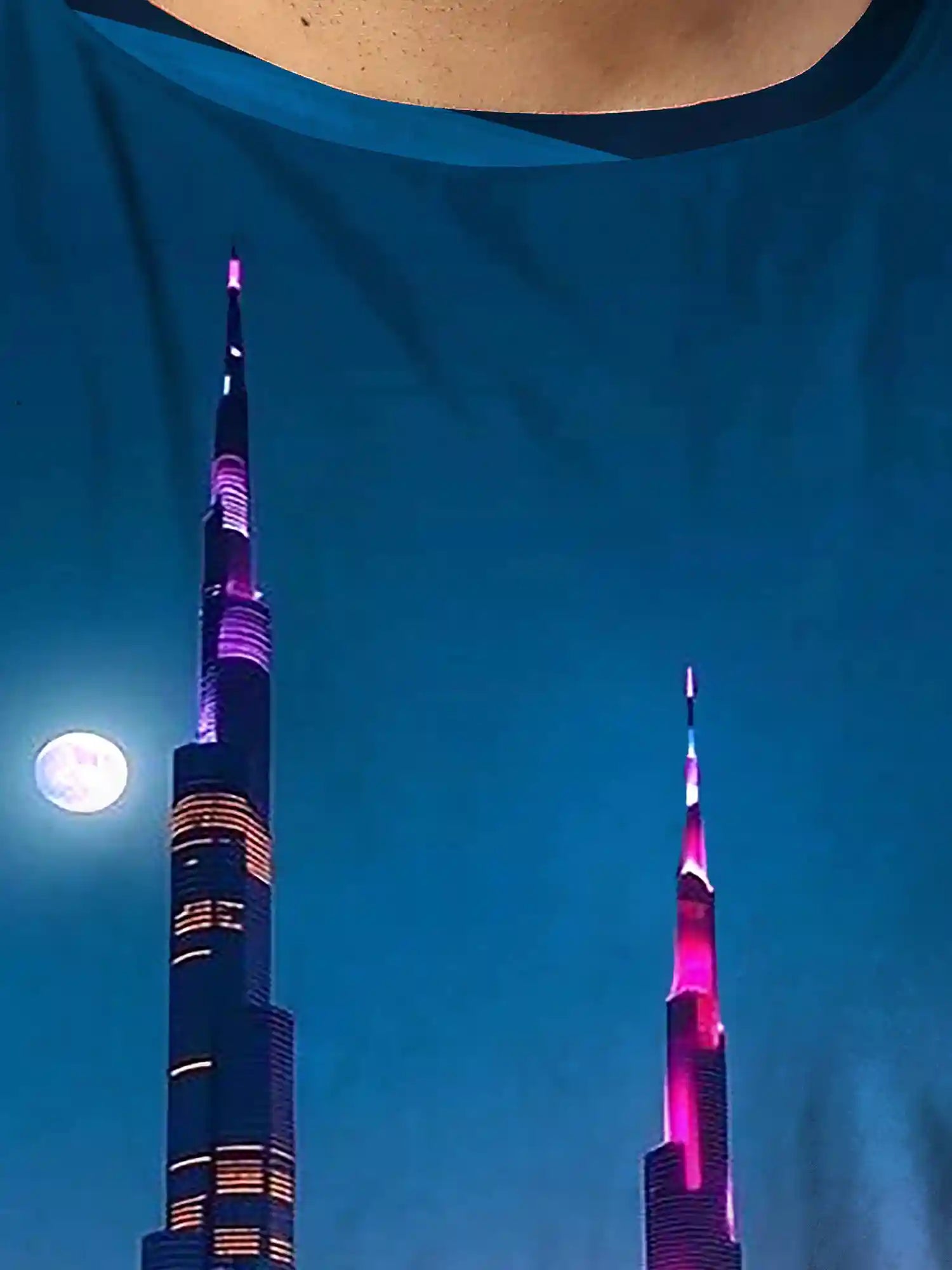 Burj Khalifa Digital Printed Plus Size T-shirt