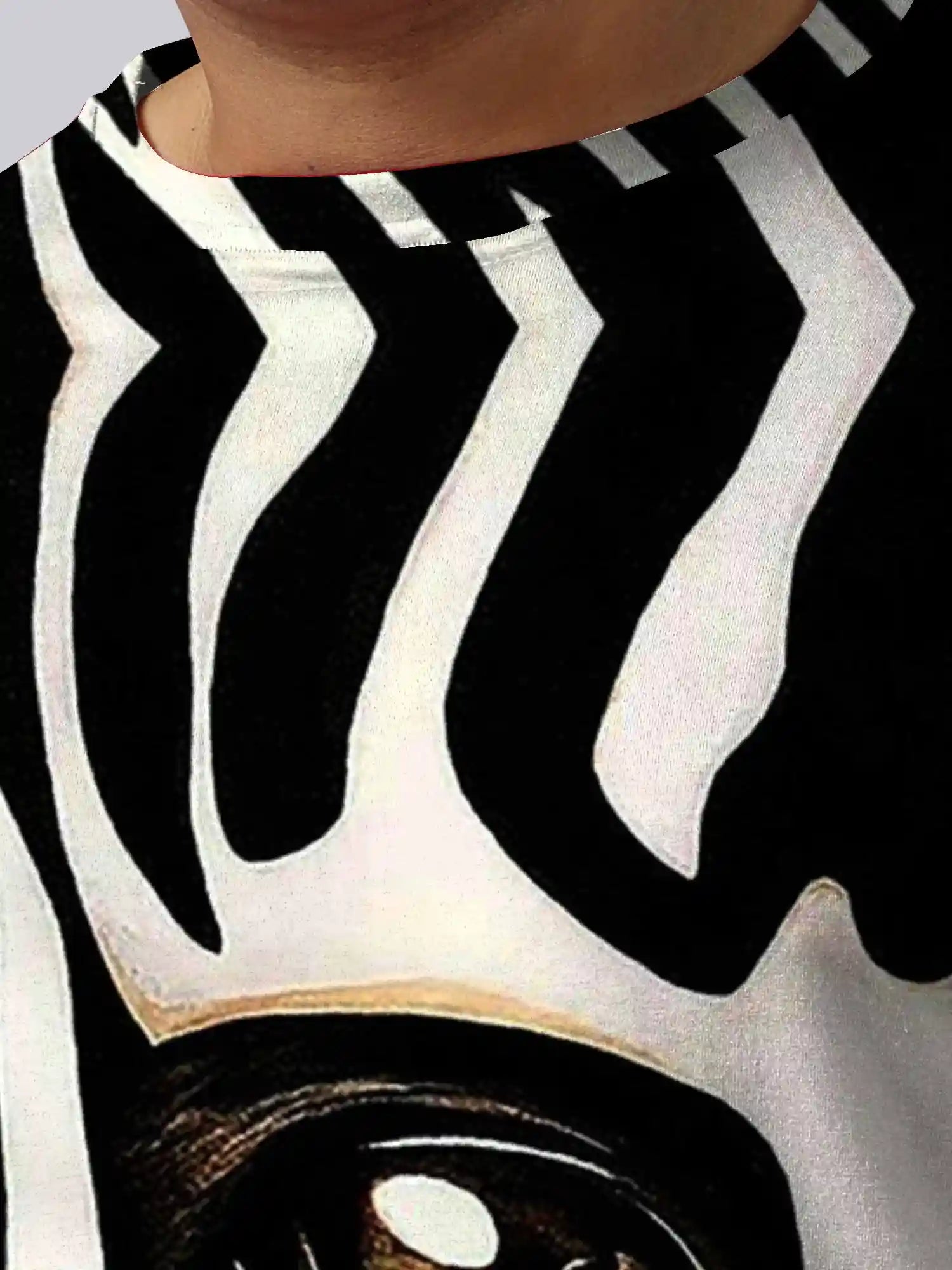 Zebra Eye Digital Printed Plus Size T-shirt