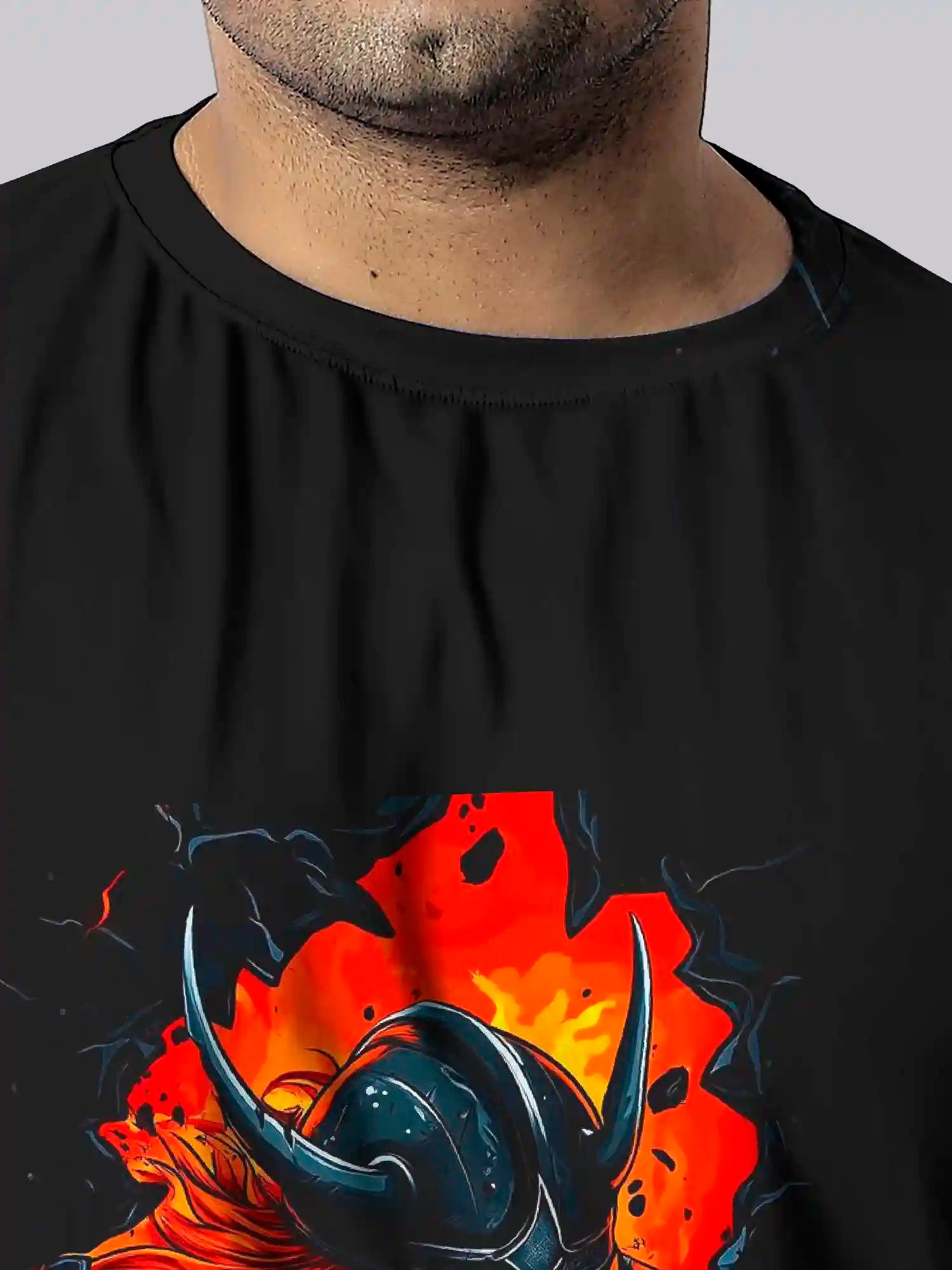 Viking warrior Digital Printed Plus Size T-shirt