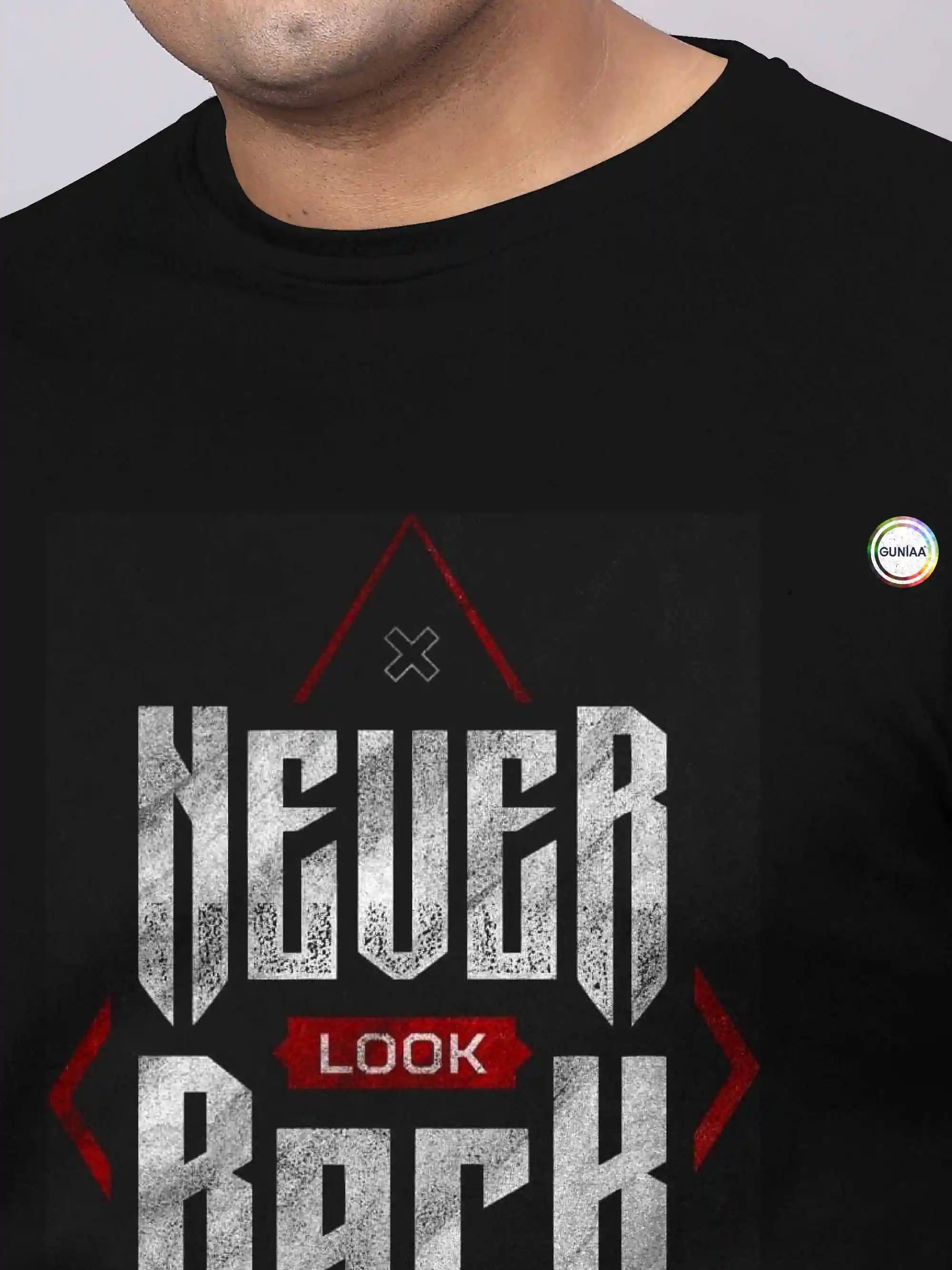 Never Look Back Digital Printed Plus Size T-shirt