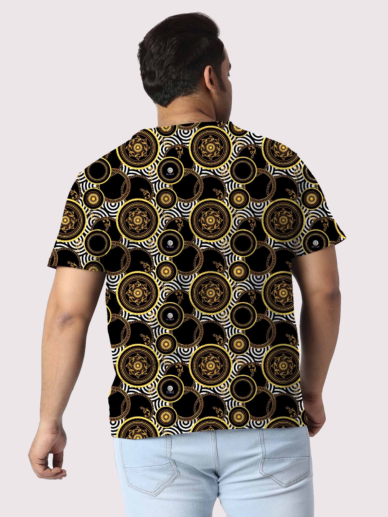 Golden Chains Digital Printed Plus Size T-shirt