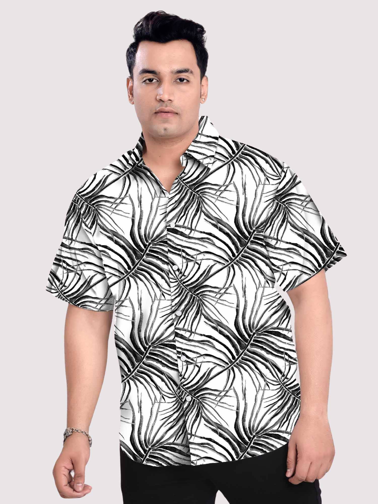 Midnight Leaves Linen Printed Shirt