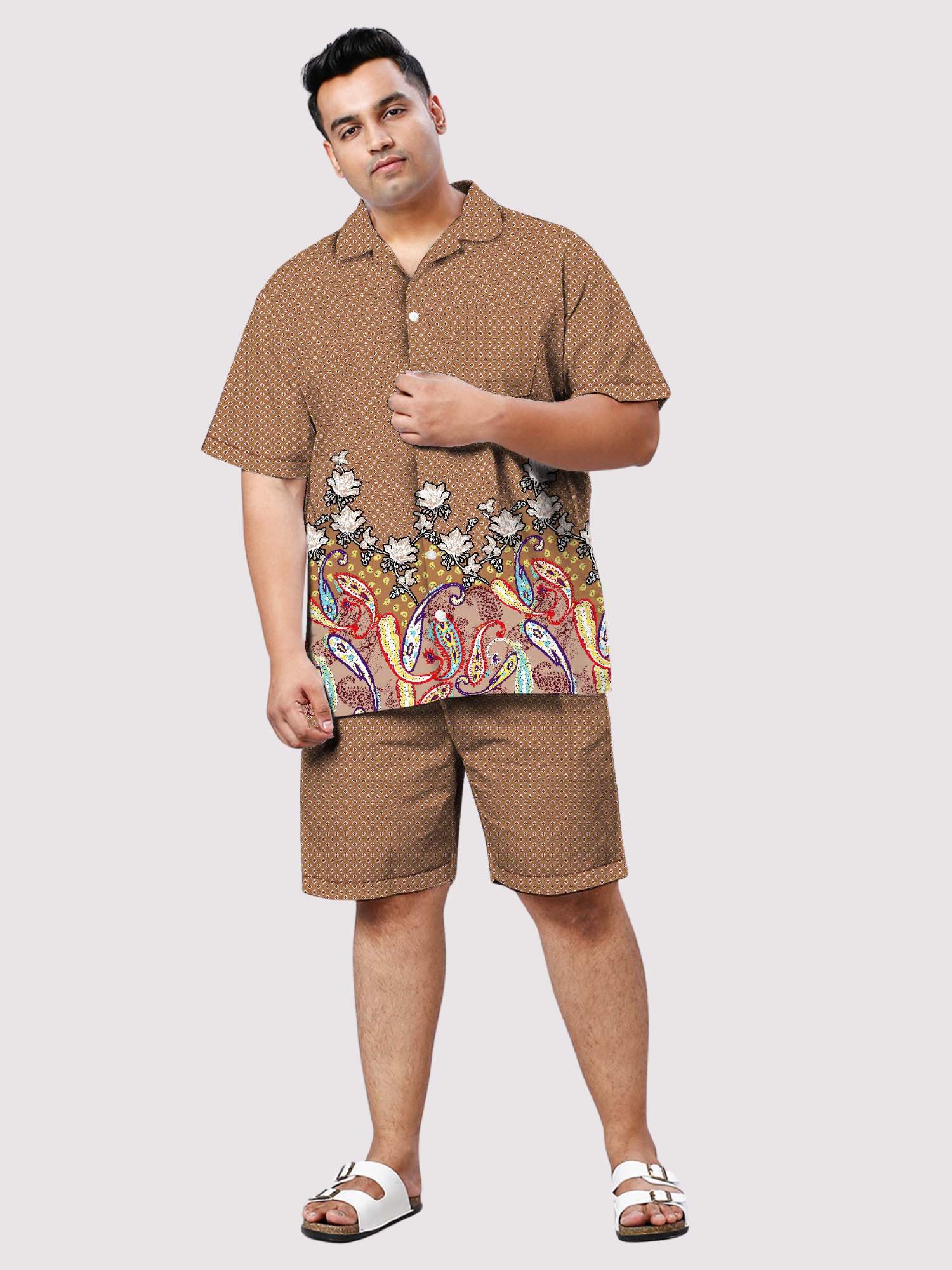Paisly Border Digital Printed Half Co-ords Set 