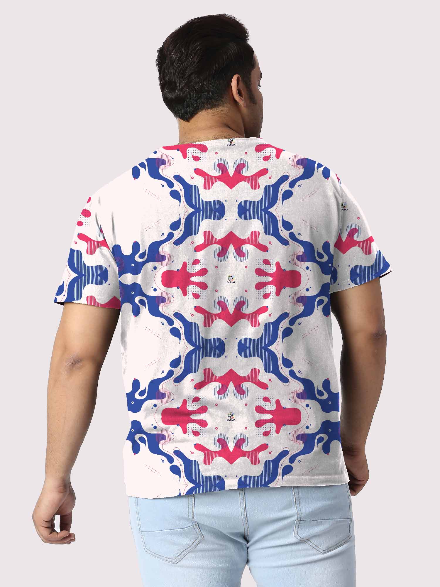 Pastel Abstract Digital Printed Plus Size T-Shirt