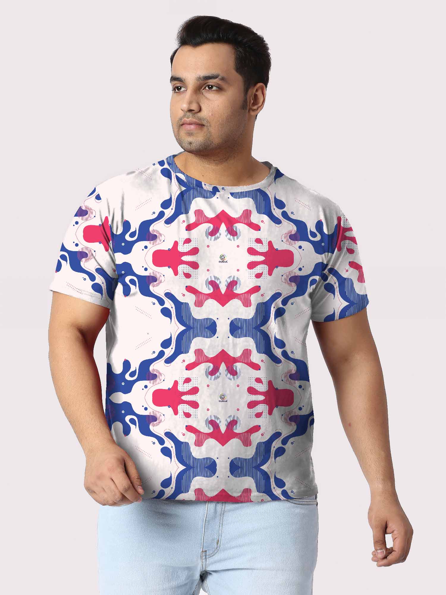 Pastel Abstract Digital Printed Plus Size T-Shirt