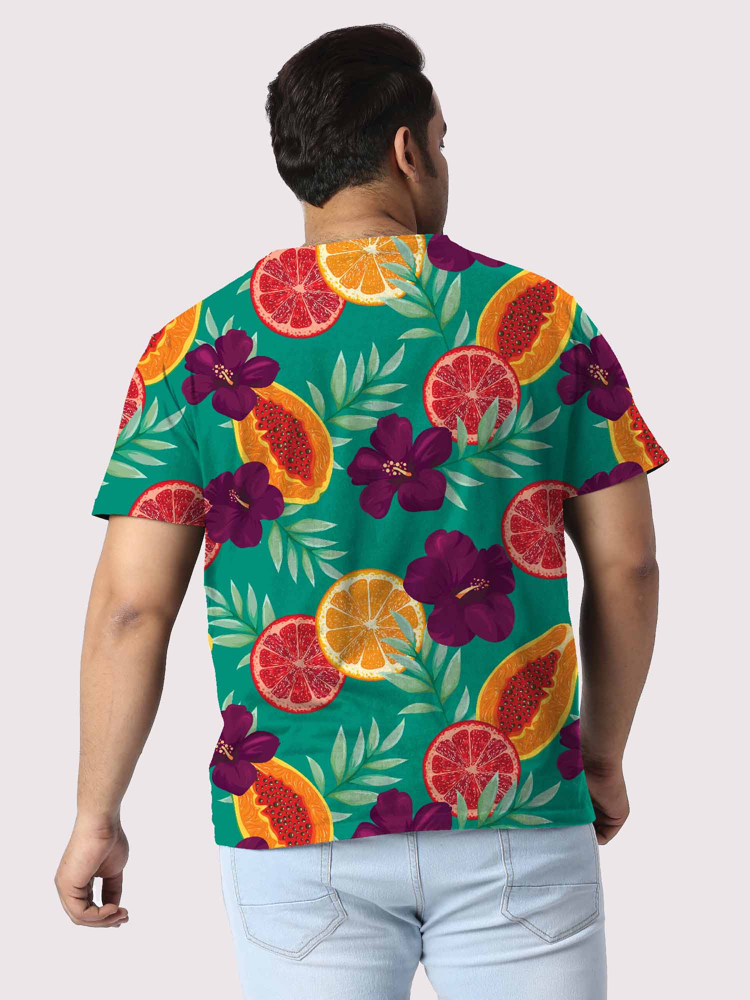 Summer Fruit Digital Printed Plus Size T-Shirt