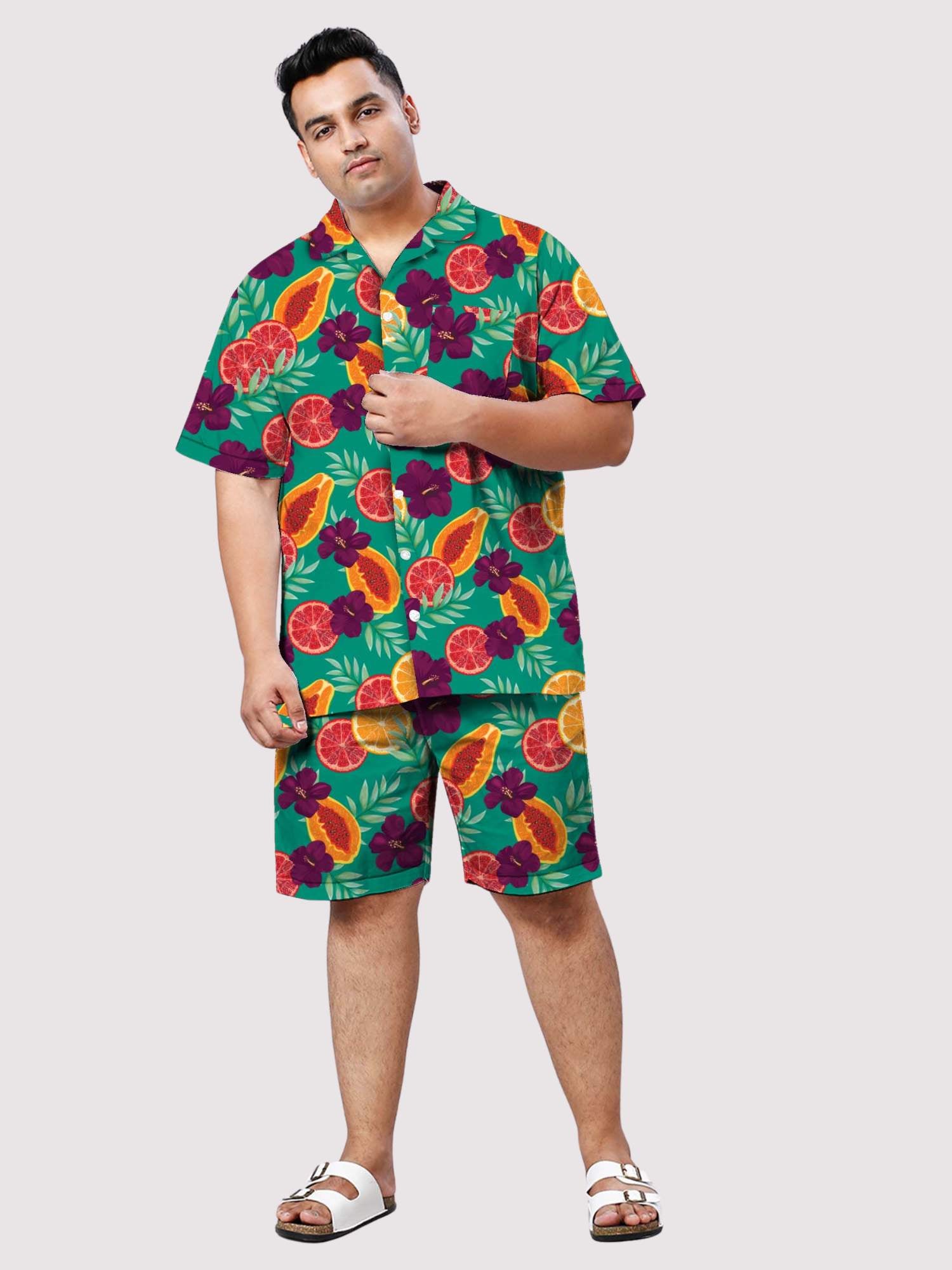 Summer Fruit Digital Printed Half Co-ords Set 