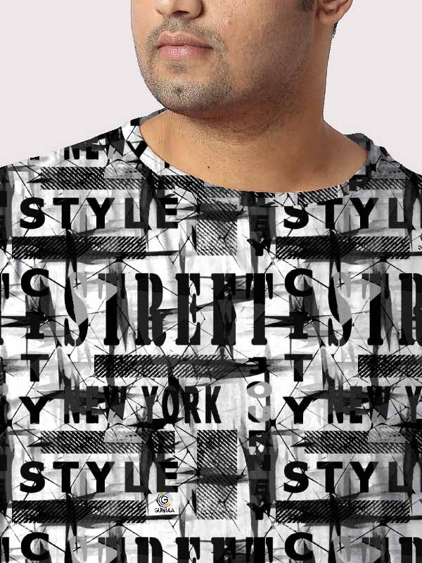 Urban Style NewYork Digital Printed Plus Size T-Shirt