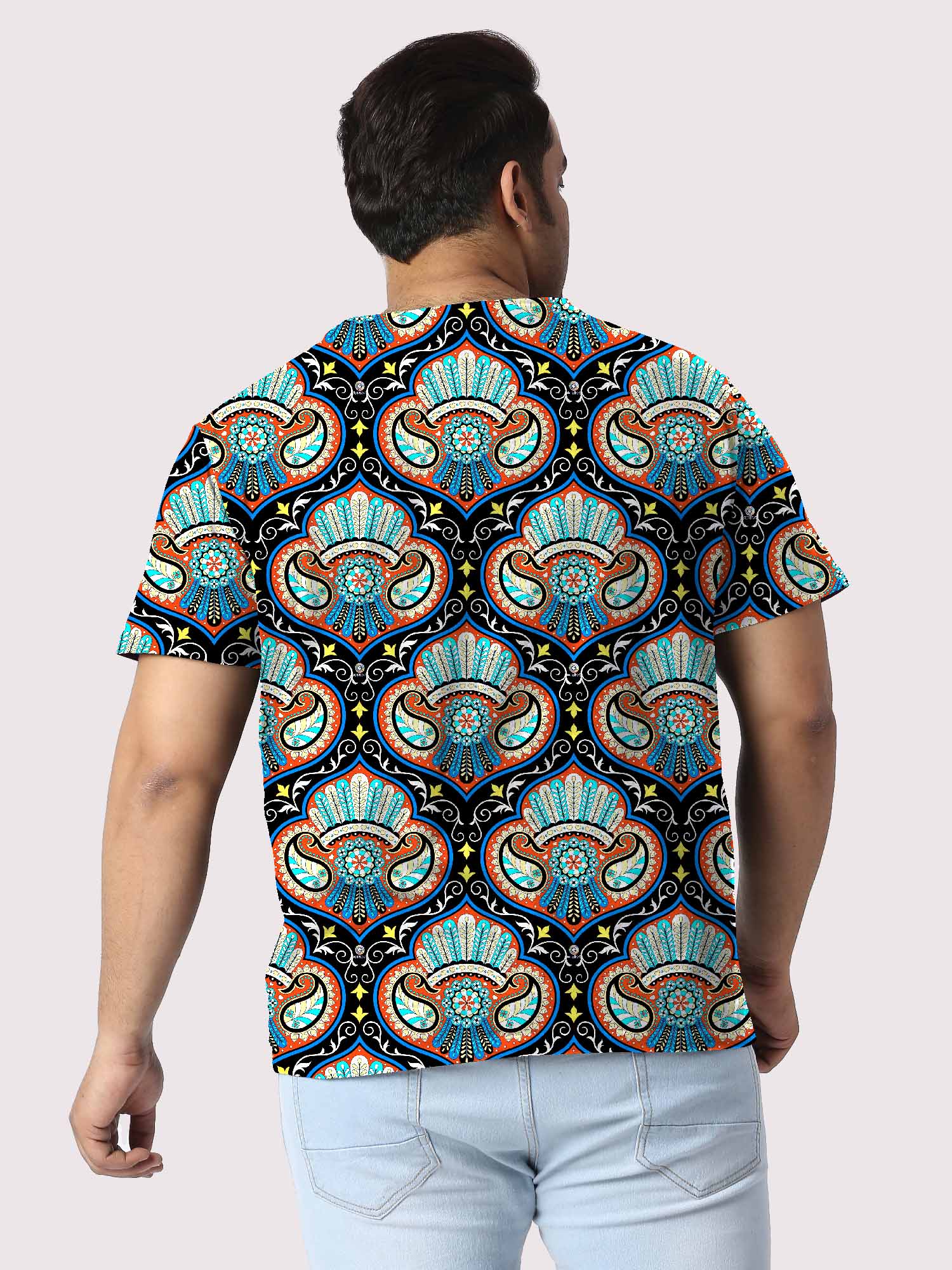 Vintage Design Digital Printed Plus Size T-Shirt